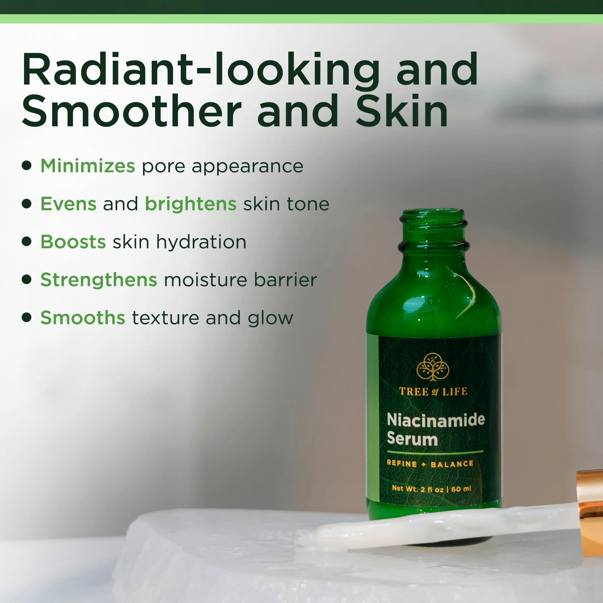 Tree of Life Beauty - Juego de cuidado facial de la piel, sueros faciales iluminadores, reafirmantes e hidratantes para pieles sensibles, niacinamida, vitamina C, retinol y ácido hialurónico, probado