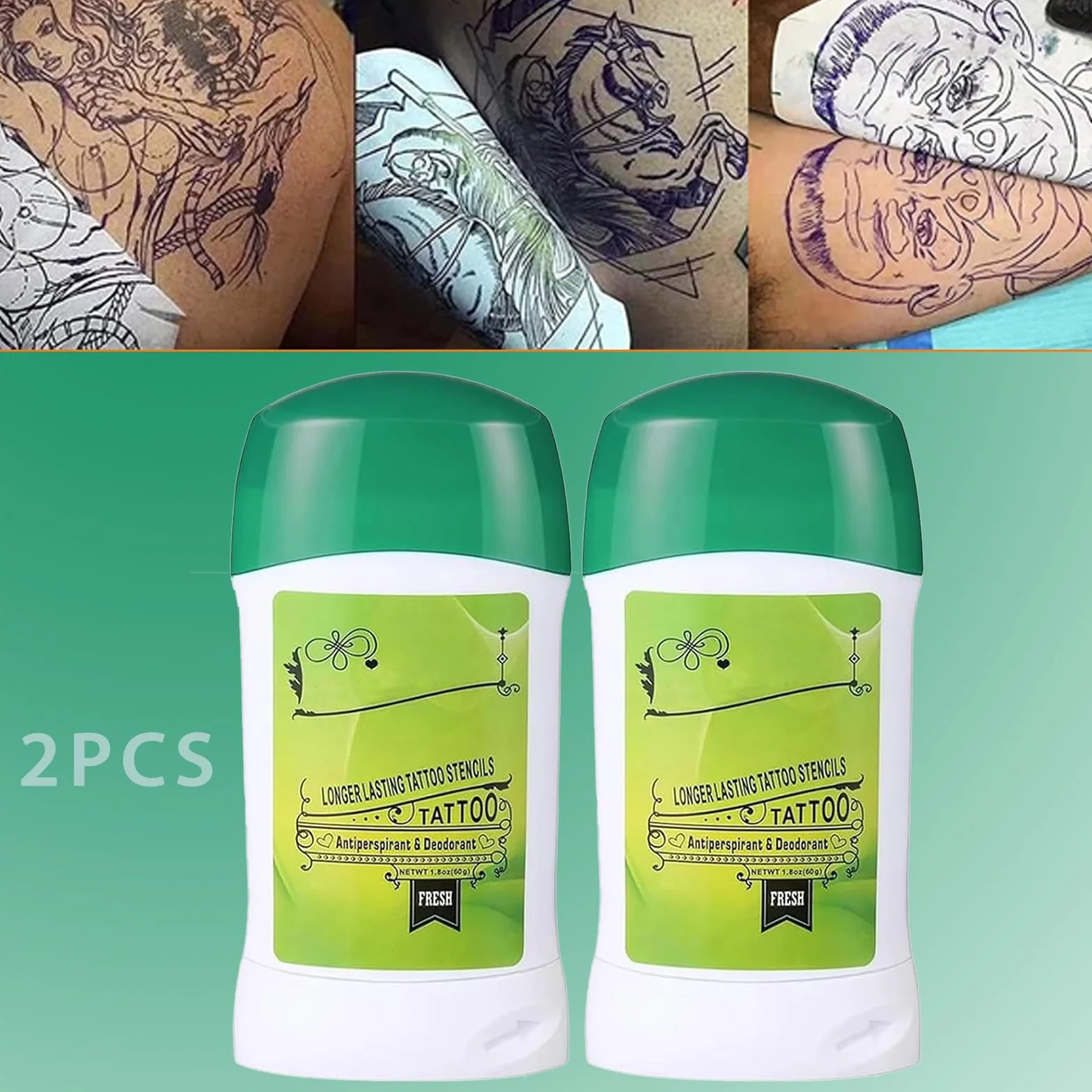 2Pcs Stencil Tattoo Transfer Gel para Tatuajes, Unihuby Transferencia de Tatuajes Crema Transfer Tattoo Accesorios
