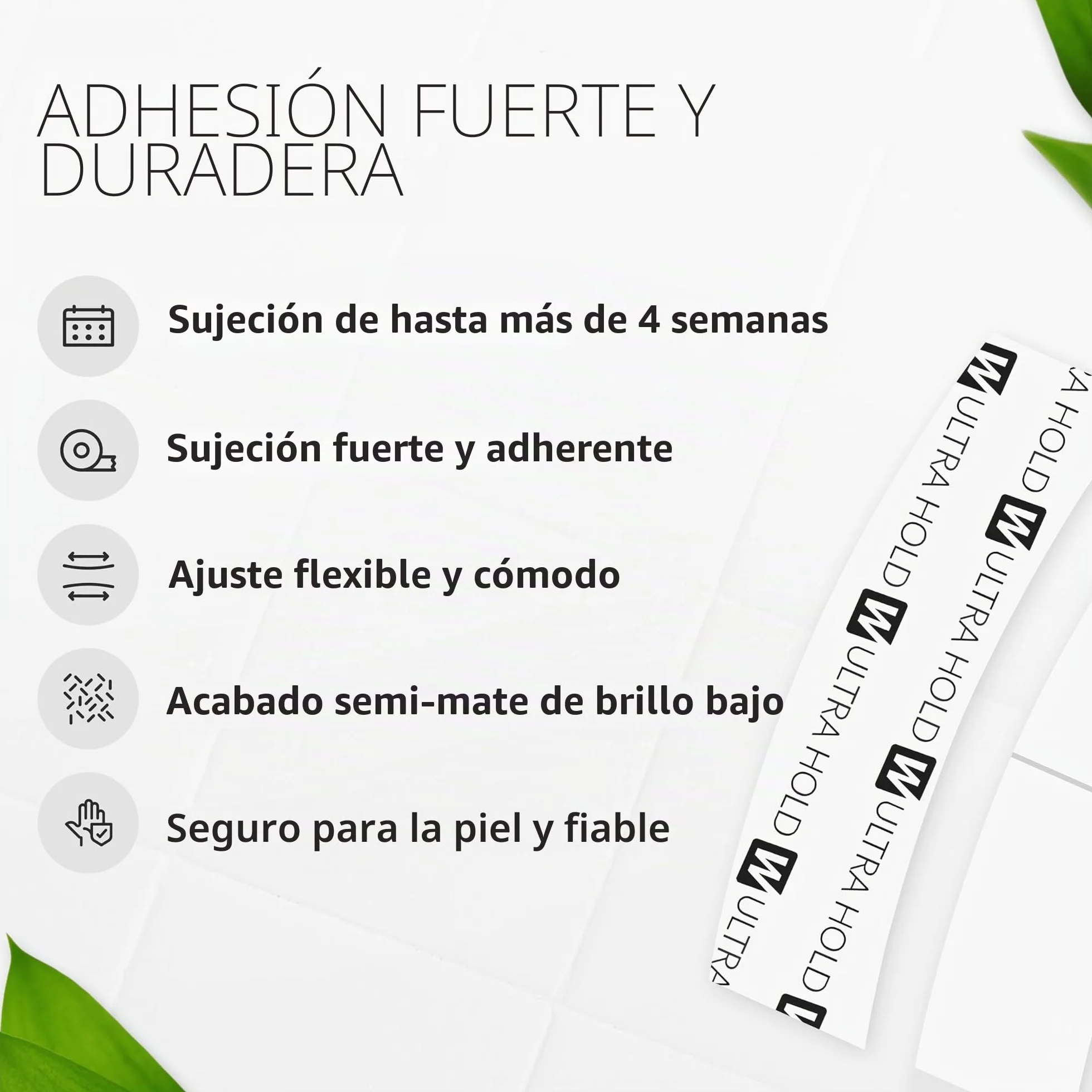 Walker Tape Cintas Adhesivas Fijación Extrafuerte Ultra Hold Forma C Pack 36