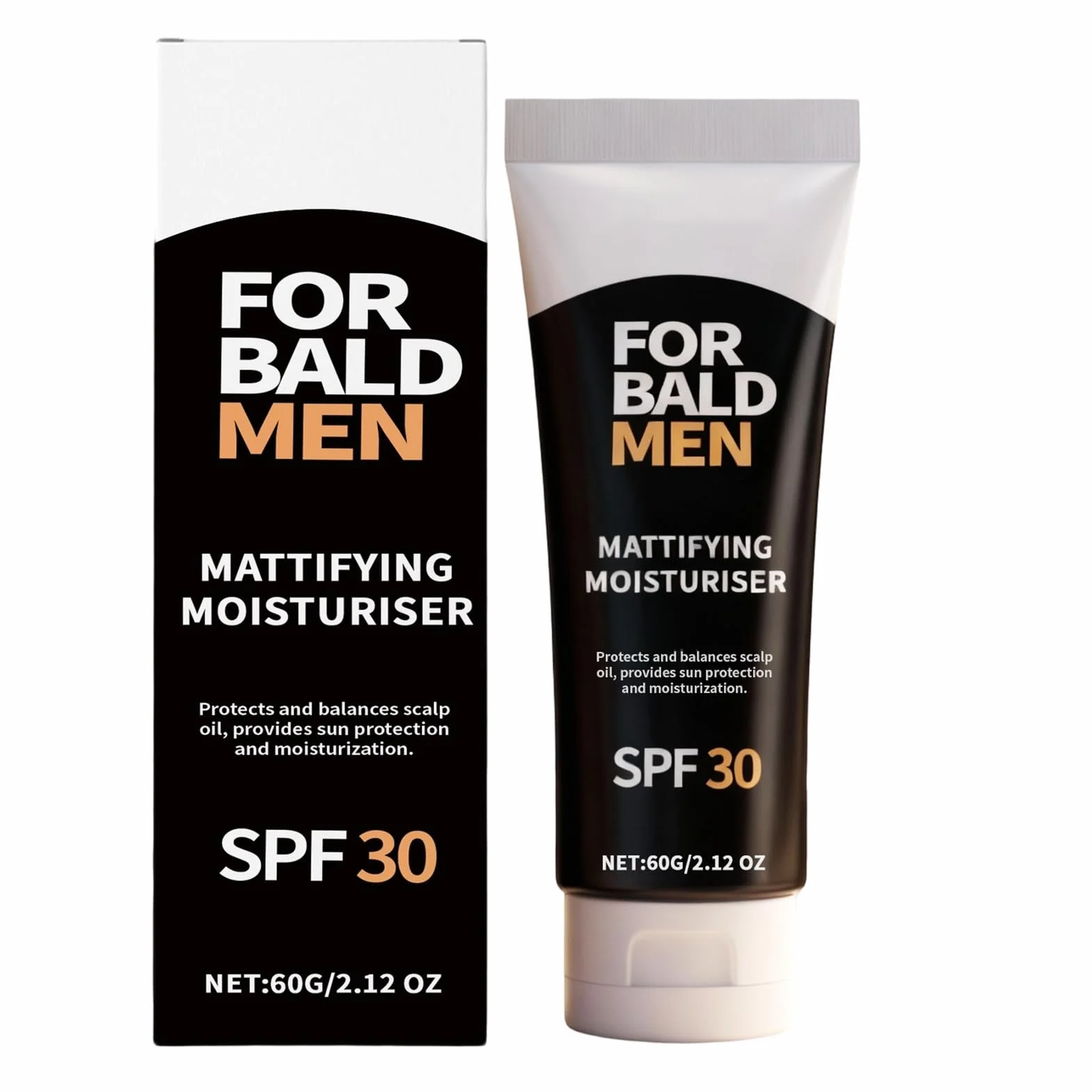 Gel antibrillo para cuero cabelludo calvo, protector solar SPF, gel hidratante mate no graso, 60 g
