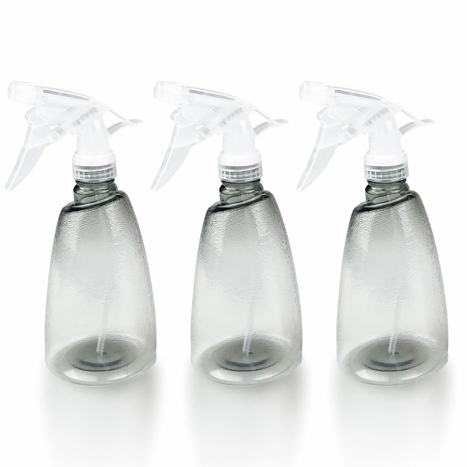 Gvolatee 3 Piezas Botella Pulverizador 500 ml, Plastico Gatillo Botellas de Spray Vacías Rellenable Transparente para Plantas, Limpieza