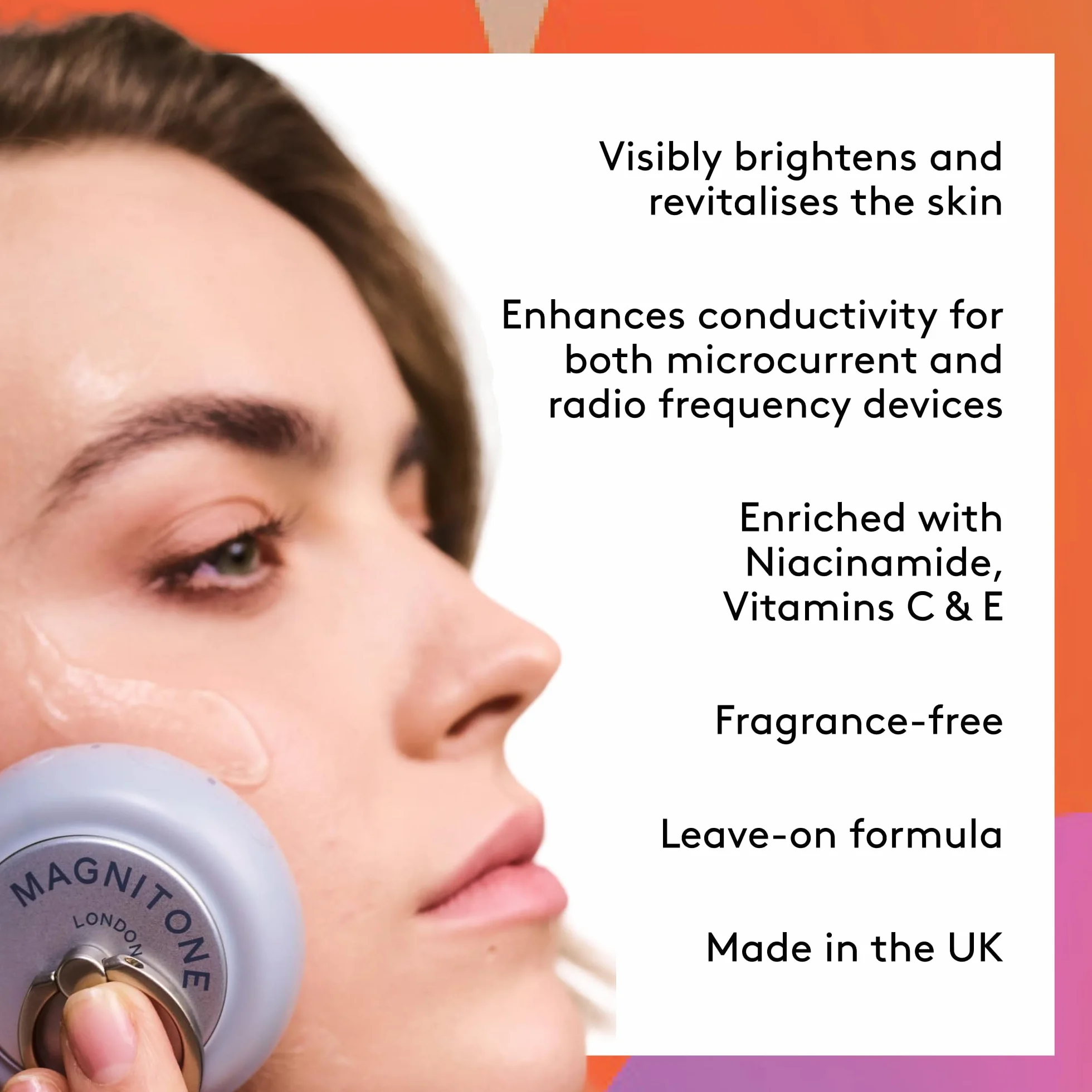 Gel superconductor iluminador MAGNITONE con Niacinamida, Vitaminas C & E