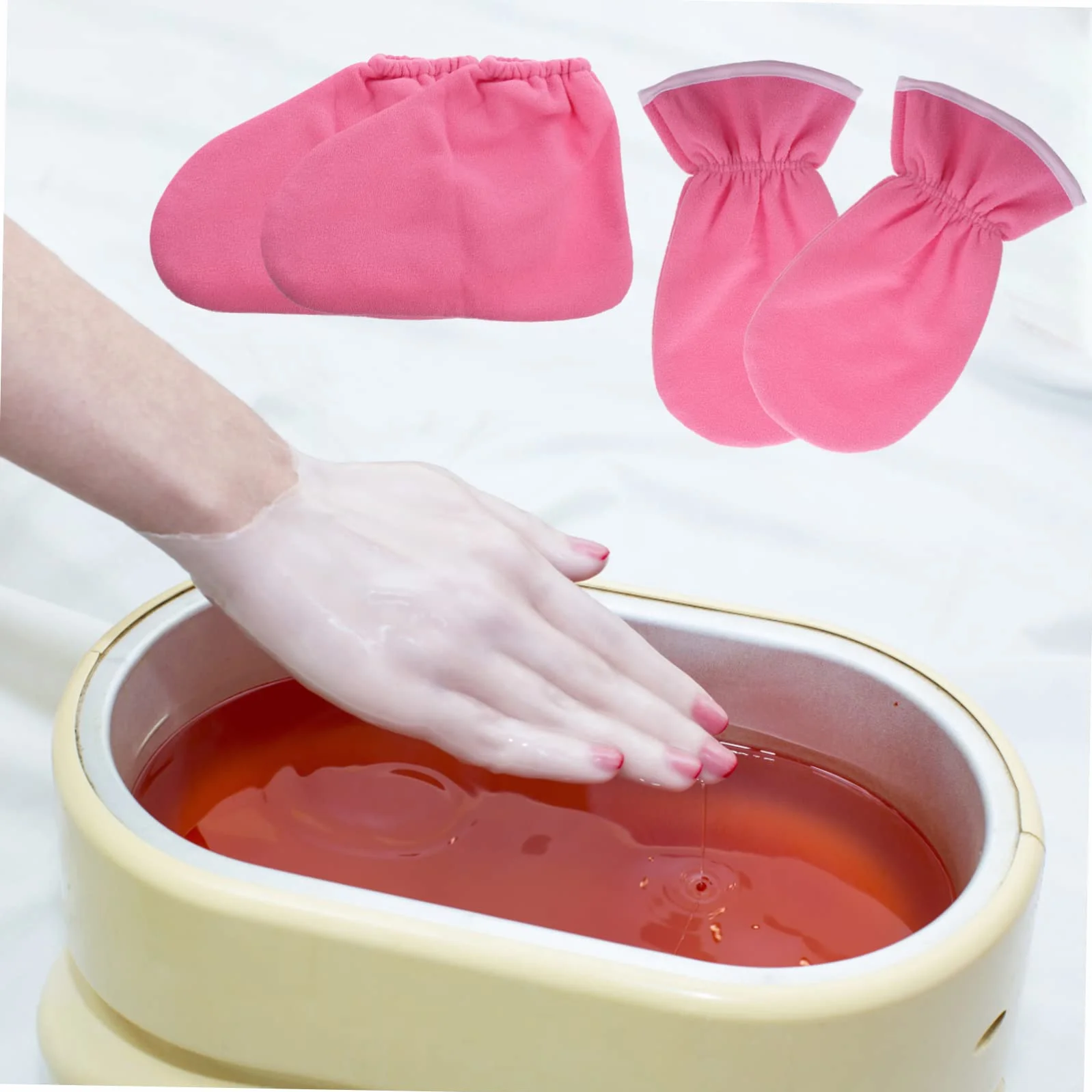 Guantes De Cera De Parafina Y Botines Reutilizables Para Baños De Parafina 11.81x6.29 Pulgadas