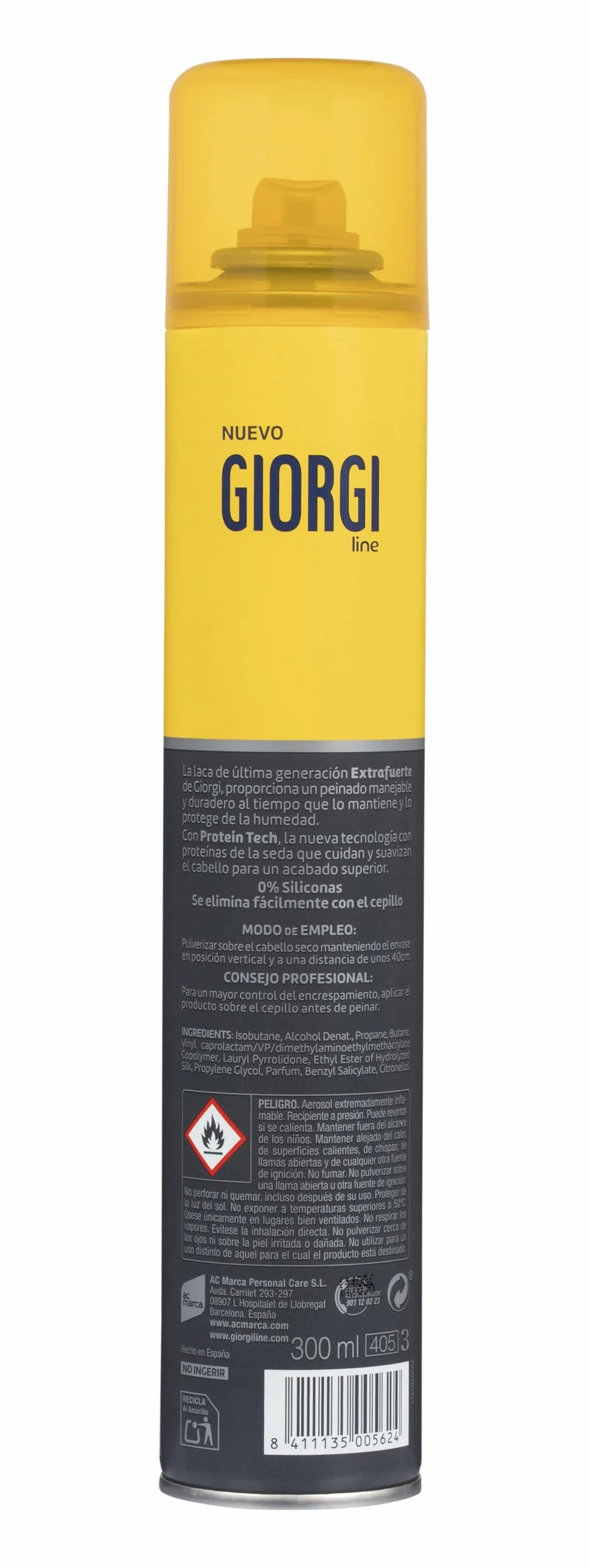 Giorgi Line Laca Extrafuerte con Fijación 6 Profesional 300 ml