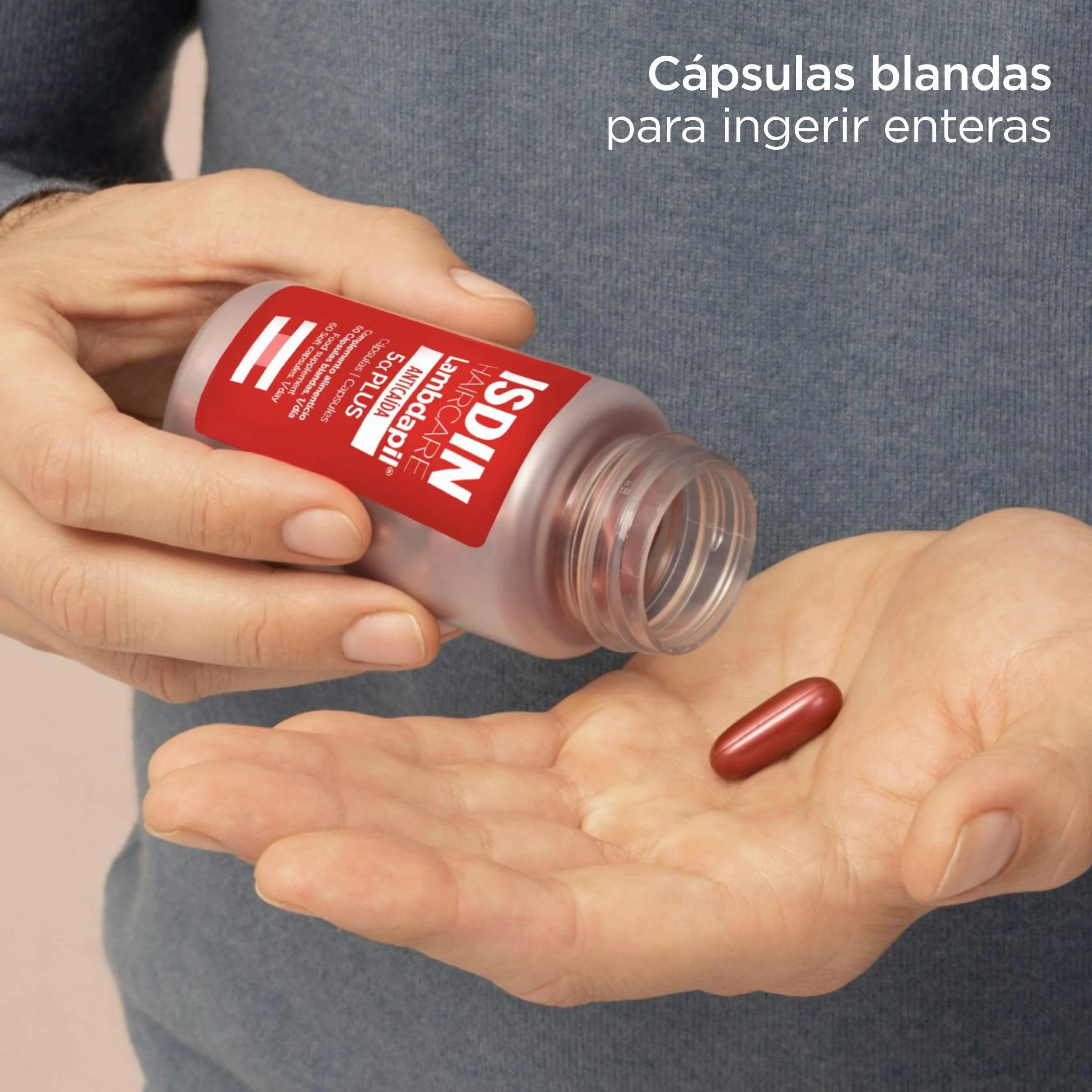 ISDIN Lambdapil 5 Alfa Plus Cápsulas Anticaída del Cabello con Zinc Biotina Serenoa repens Vitaminas Grupo B