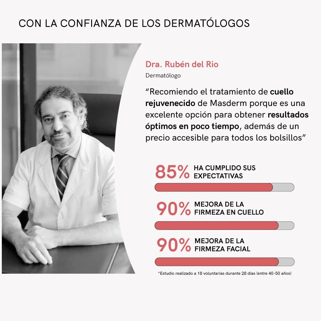 MASDERM Masajeador Facial y Cuello Profesional Radiofrecuencia 500 ml, Luz Roja RF, Lifting Facial 2 Pack