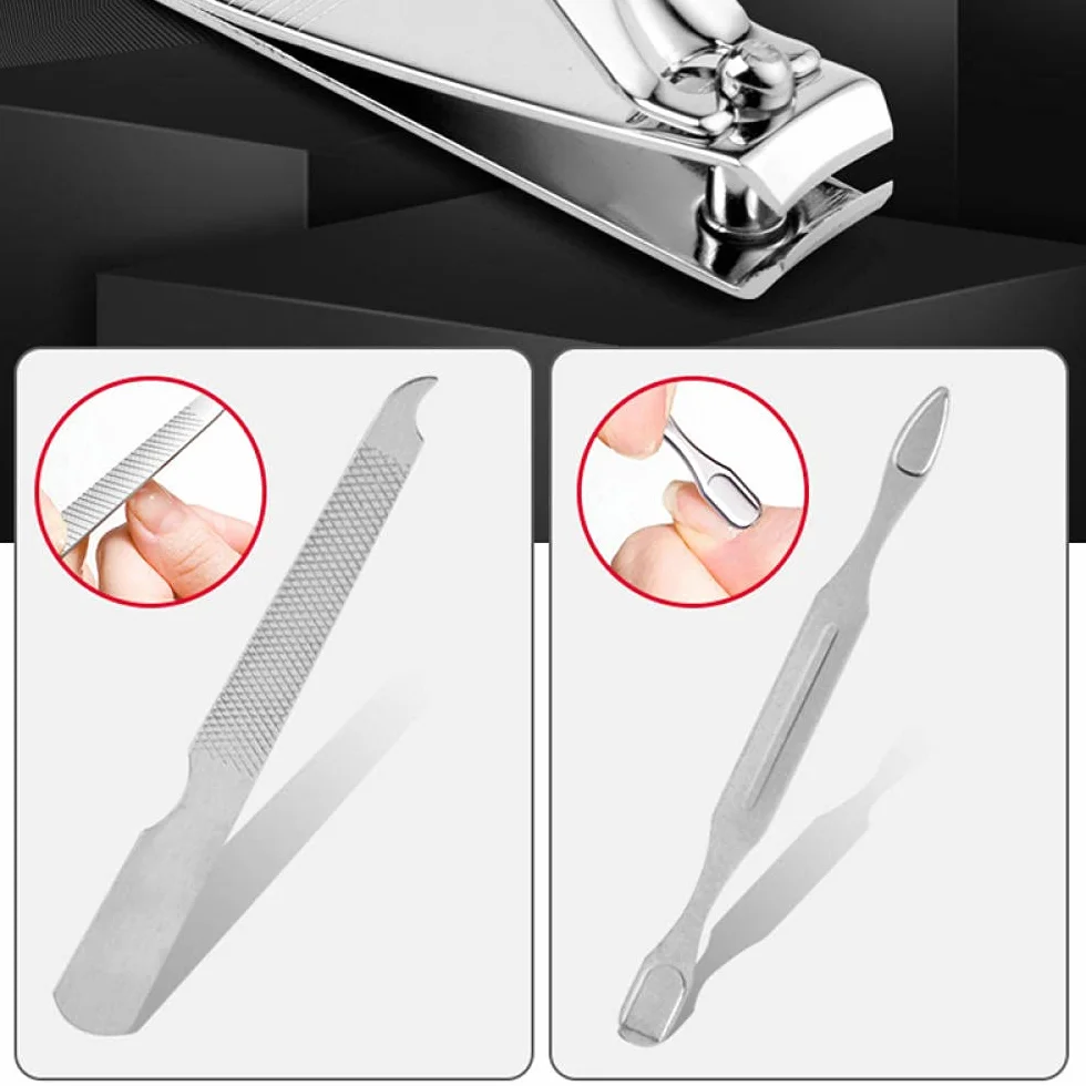 Kit de manicura y pedicura, juego de cortaúñas de 7 piezas, kit de herramientas de manicura, kit de aseo profesional, herramientas de cuidado de cortador de uñas para viajes a casa, para hombres y m