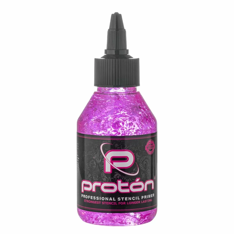Proton Professional Stencil Primer Rosa - 100ml / 3.4 Oz. Fijador extremo de plantillas de tatuaje. Stencil Tattoo