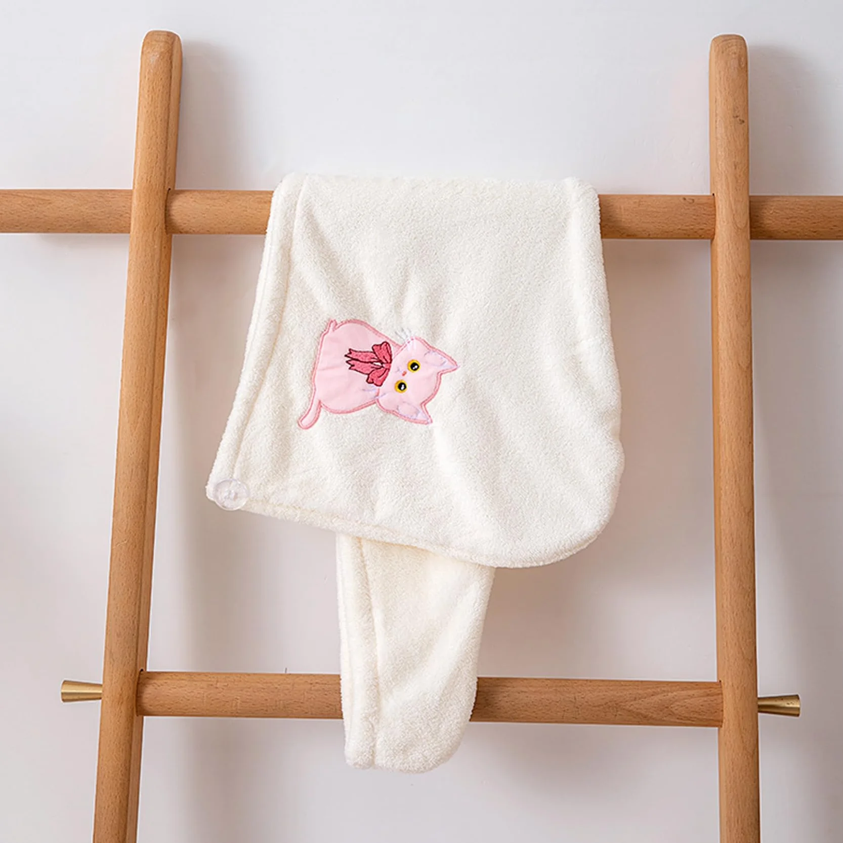 Toallas de Microfibra Turbante para Secar el Pelo, Morbido y Absorbente, Blanco