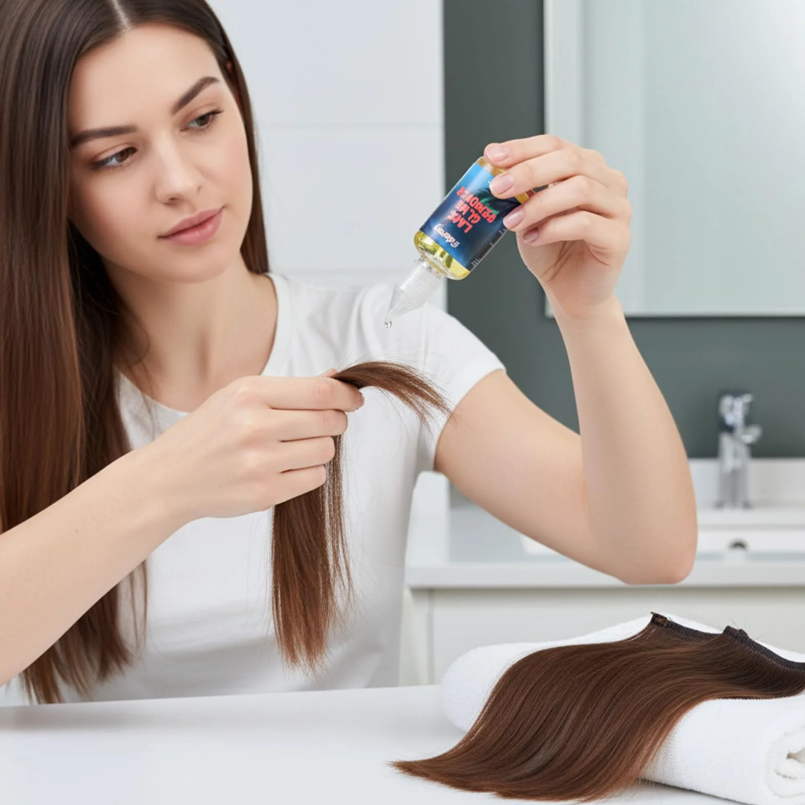 Removedor de Cinta Adhesiva para Extensiones de Cabello 30ml – Disolvente de Pegamento para Pelucas