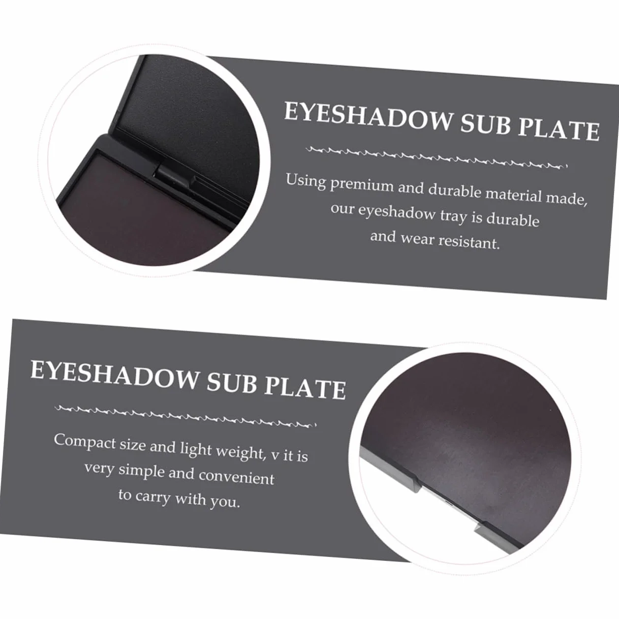 Bandejas Magnéticas para Sombras de Ojos Vacías de ABS, Portátiles y Ligeras