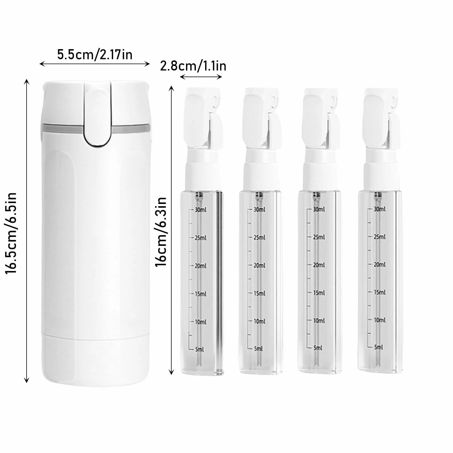 Dispensador 4 en 1 Viaje, Botes Viaje Rellenables,Botellas Dispensadoras de Viaje Recargables 4 en 1 dispensador portátil, Botella de Viaje para champú, loción, Crema acondicionadora para