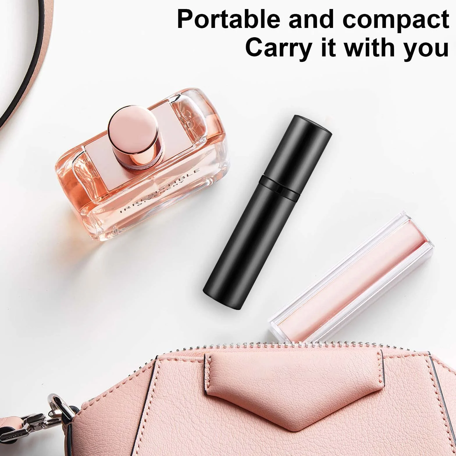 Colexy Atomizador Perfume Recargable 5ML Spray Portátil Mini Botella Viaje Champán