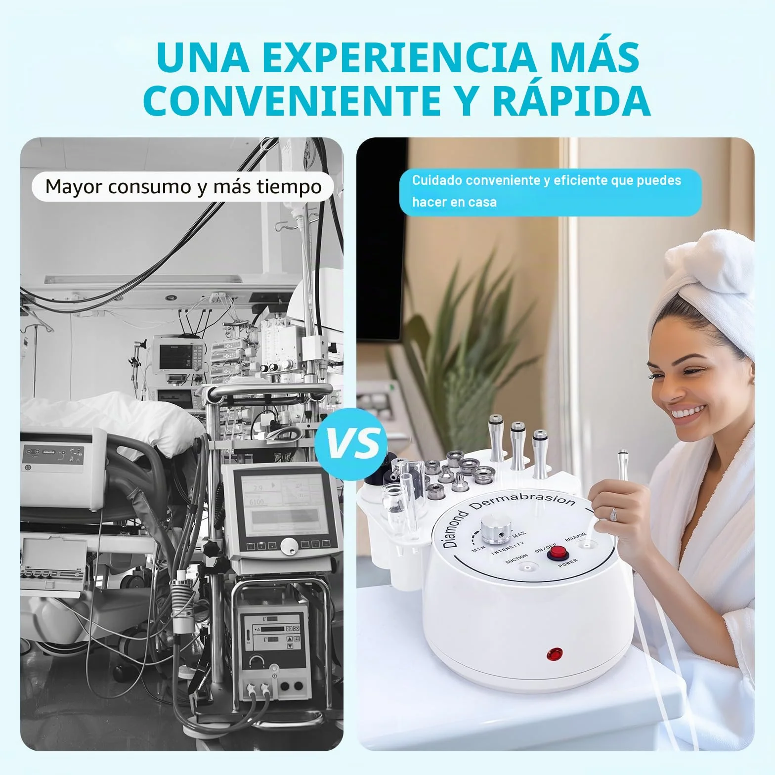Dispositivo Profesional de Dermoabrasión 3 en 1, Barra Mágica para Salones de Belleza