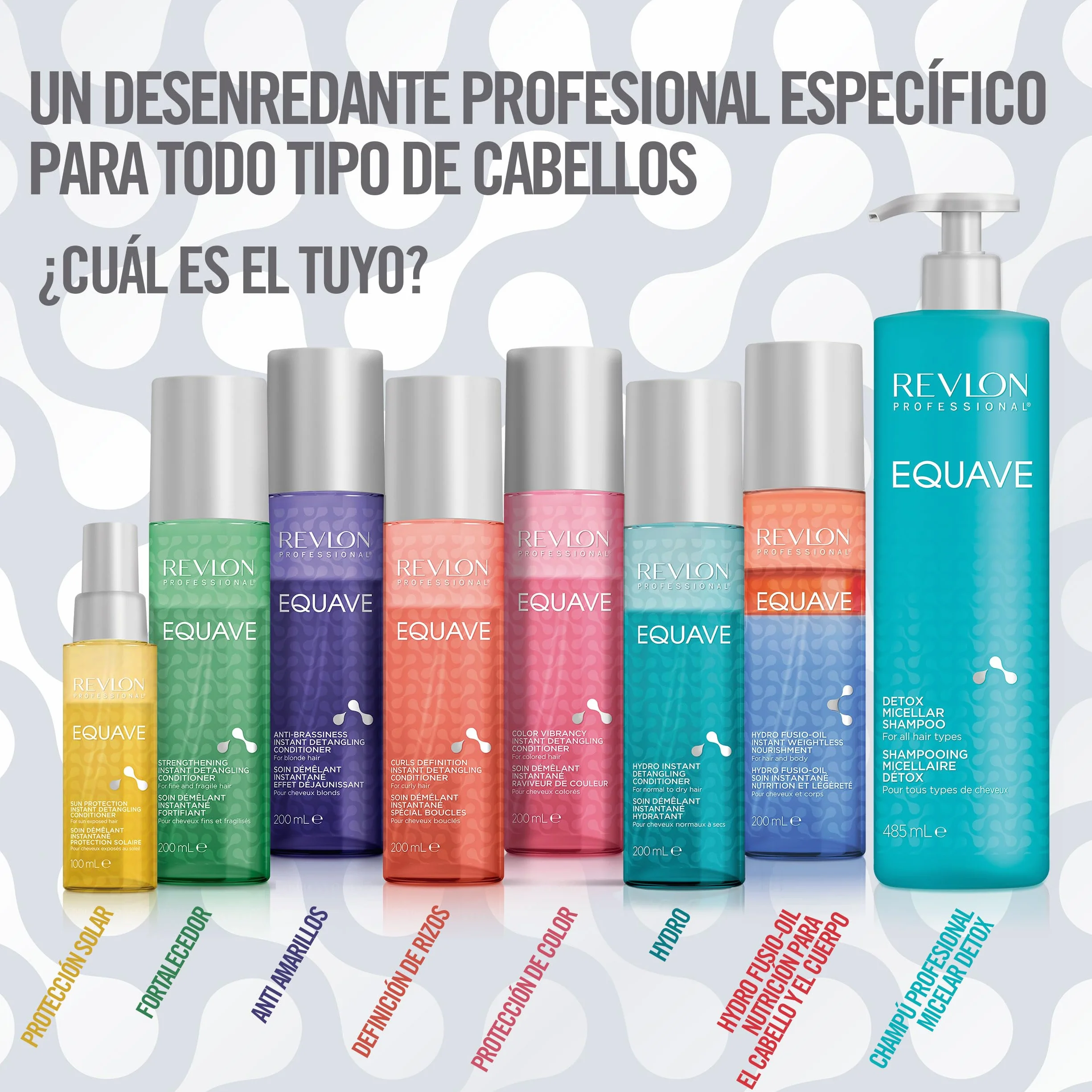 REVLON PROFESSIONAL EQUAVE Acondicionador bifásico desenredante Protección UV sin aclarado 100ml