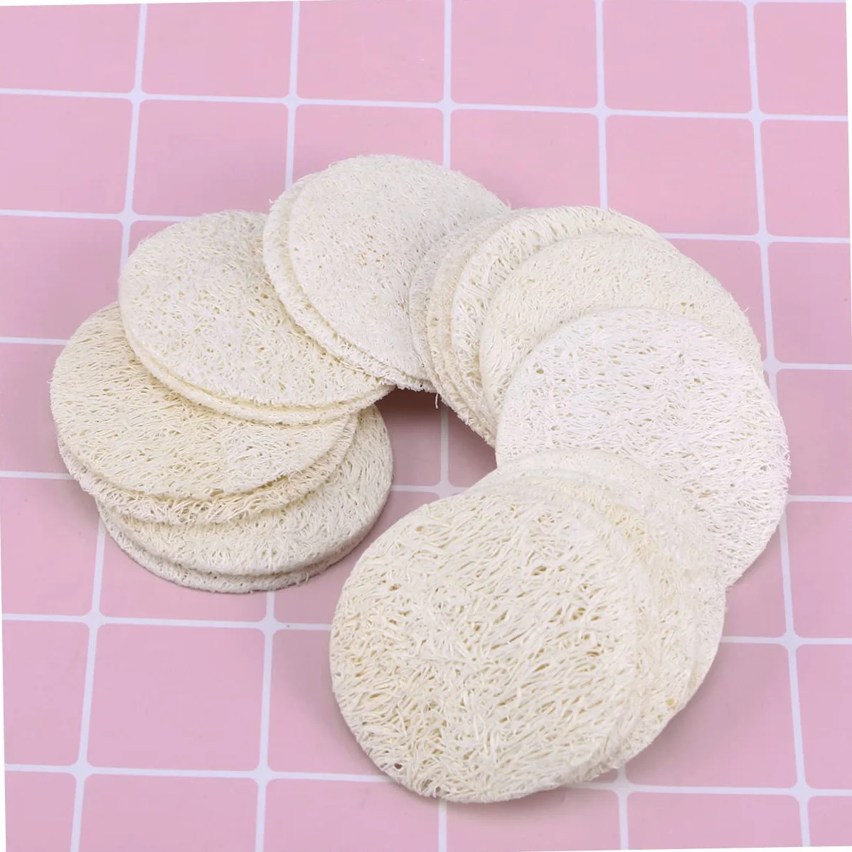Beavorty 500piezas Almohadillas De Loofah Reutilizables Para Desmaquillado y Cuidado Facial De Esponjas Exfoliantes Suaves Para Limpieza De Piel y Maquillaje