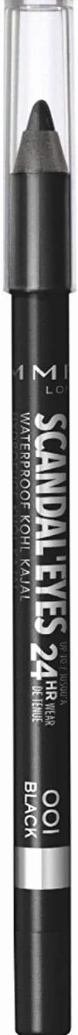 Rimmel London Scandaleyes Waterproof Khol Kajal Liners Tono 1, 1.3g - 1 unidad