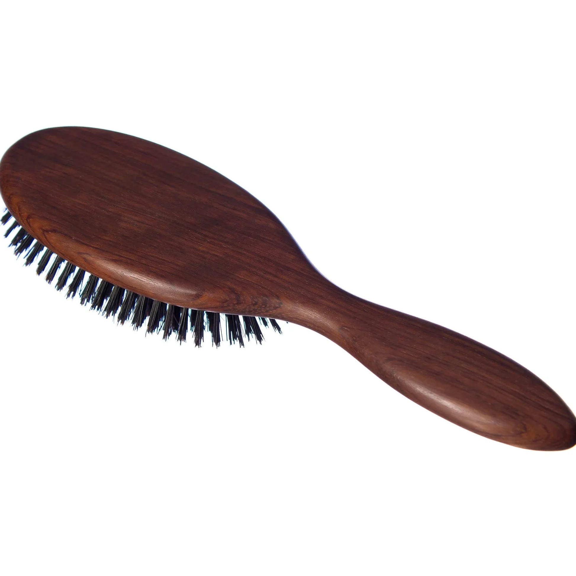 Plisson – Cepillo de pelo neumático para mujeres y hombres, modelo grande – Cepillo tradicional, madera natural, 100% puro pelo de jabalí – Fabricación francesa