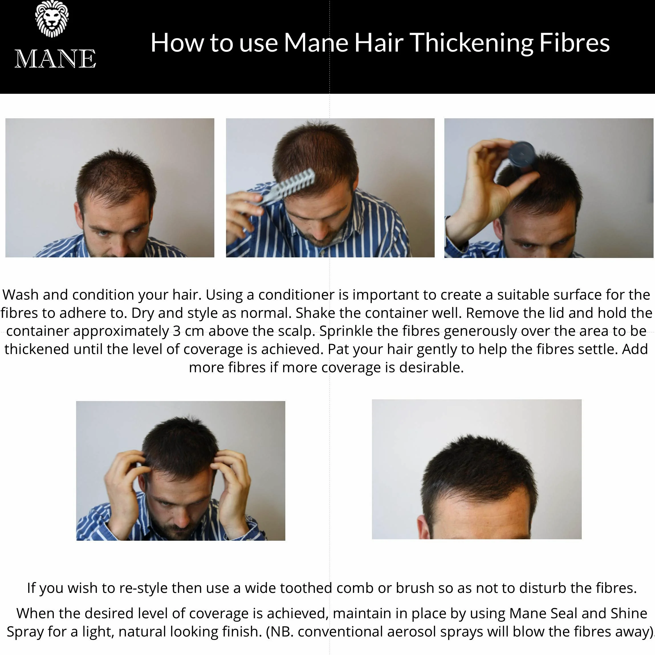 Mane Fibras de engrosamiento del cabello MULTI DEAL - COMPRAR 6 (gris)