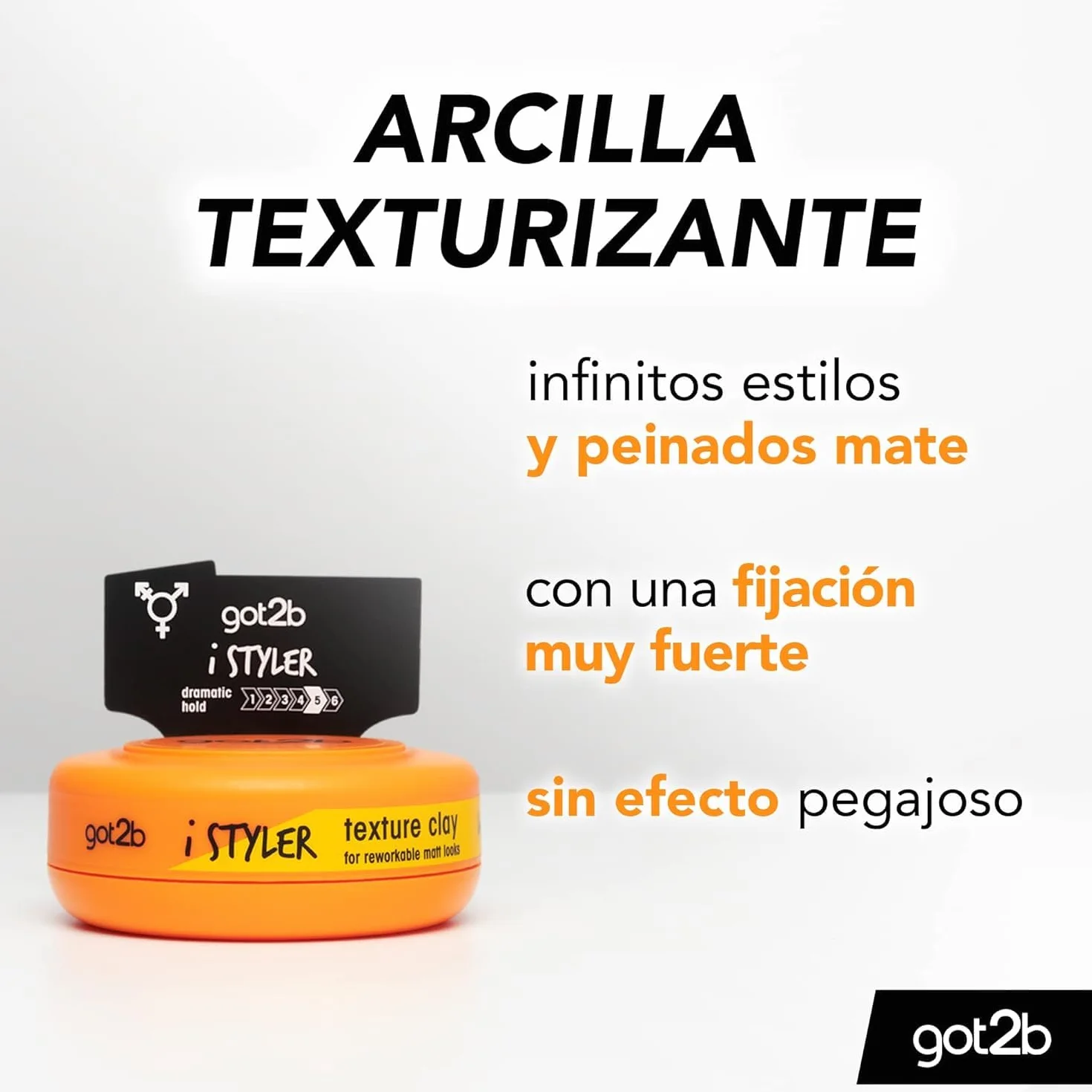 got2b Arcilla Texturizante iStyler 6x75 ml texturizador cabello arcilla moldeador pelo mate fijación nivel 5