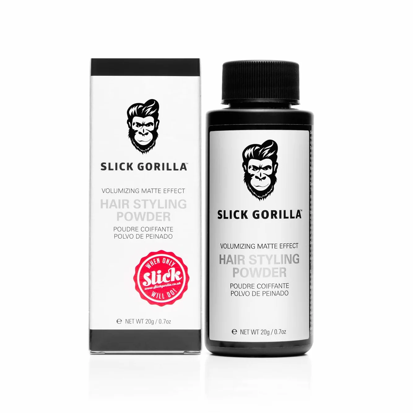 Slick Gorilla Polvo de Peinado para Hombres 20 ml Acabado Mate Fijación 24h Volumen