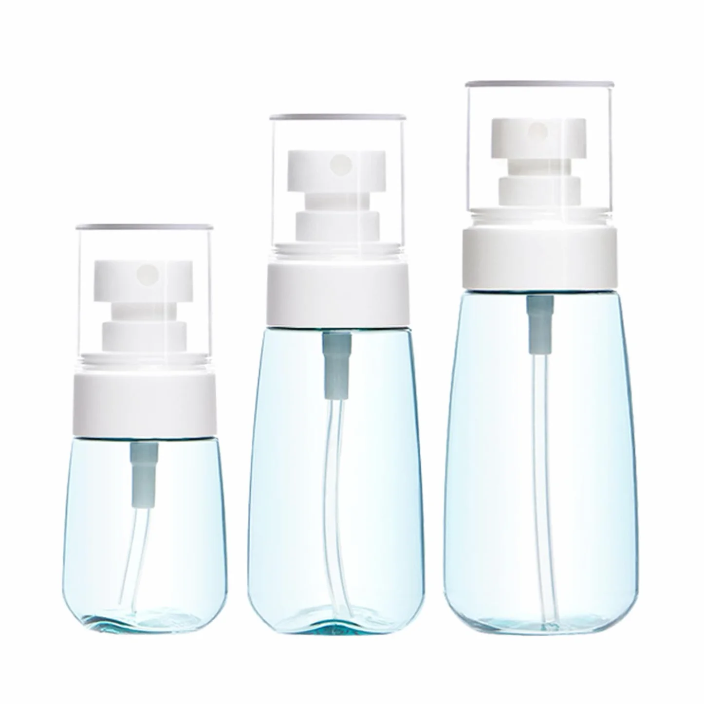 Atomizadores de líquido 3 piezas 30 ml 60 ml 80 ml Botellas de viaje Frascos de spray vacías para Maquillaje Cosmético