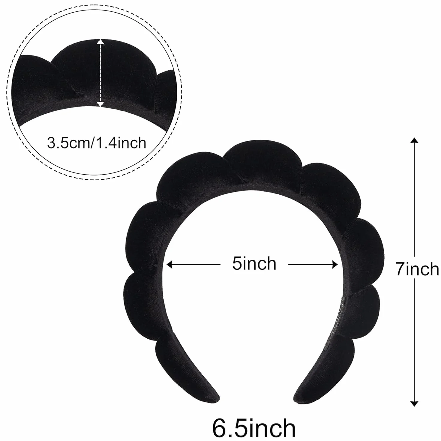 DRESHOW Diadema Spa para Mujeres con Esponja para Lavarse la Cara Nubes Suave Tejido de Rizo Cuidado de la Piel Maquillaje