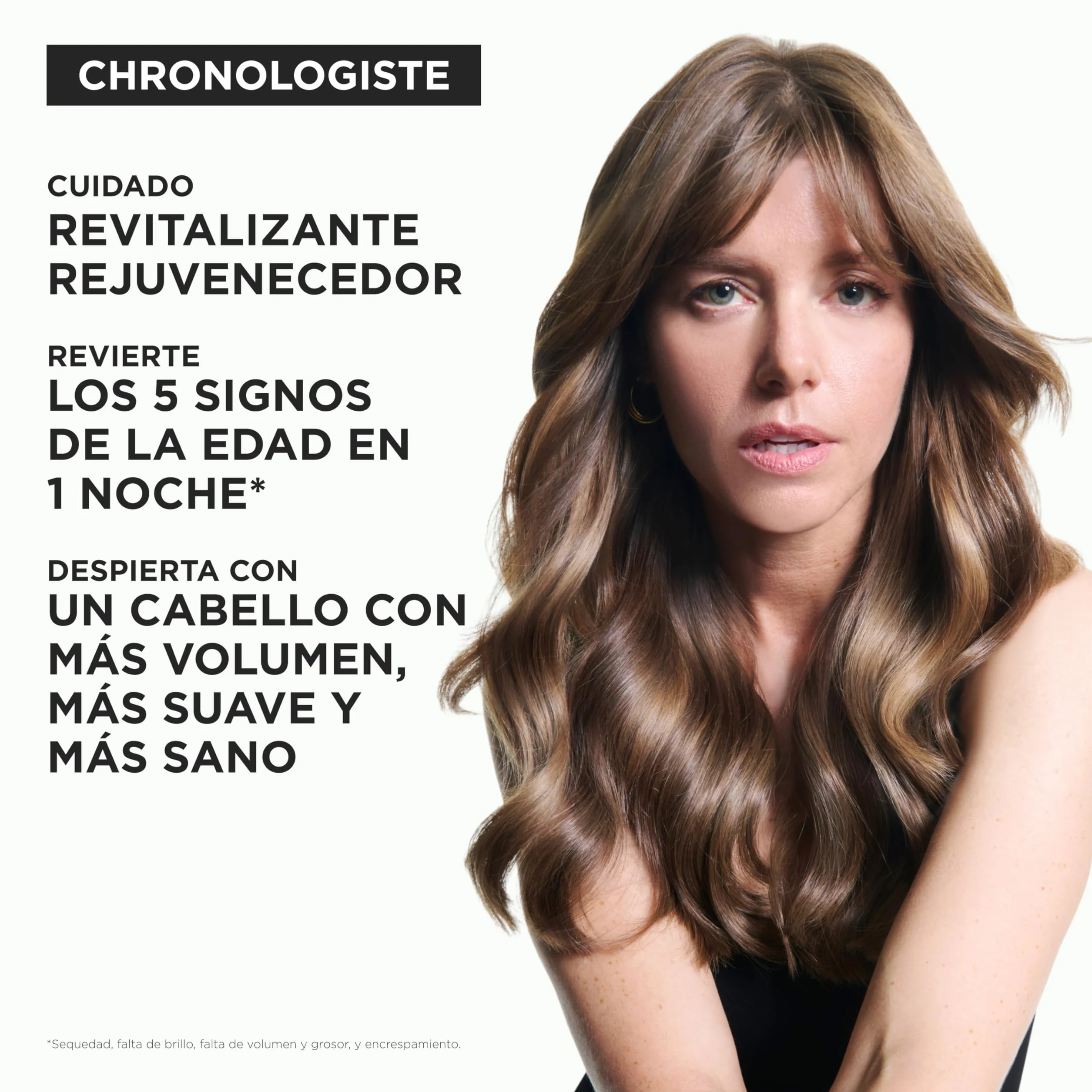 Kérastase Chronologiste, Sérum Capilar Rejuvenecedor de Noche, Cabello Debilitado por los Signos de Envejecimiento Capilar, Combate el Encrespamiento, Enriquecido con Pro-Xylane y alga Ocrófita, 90ml