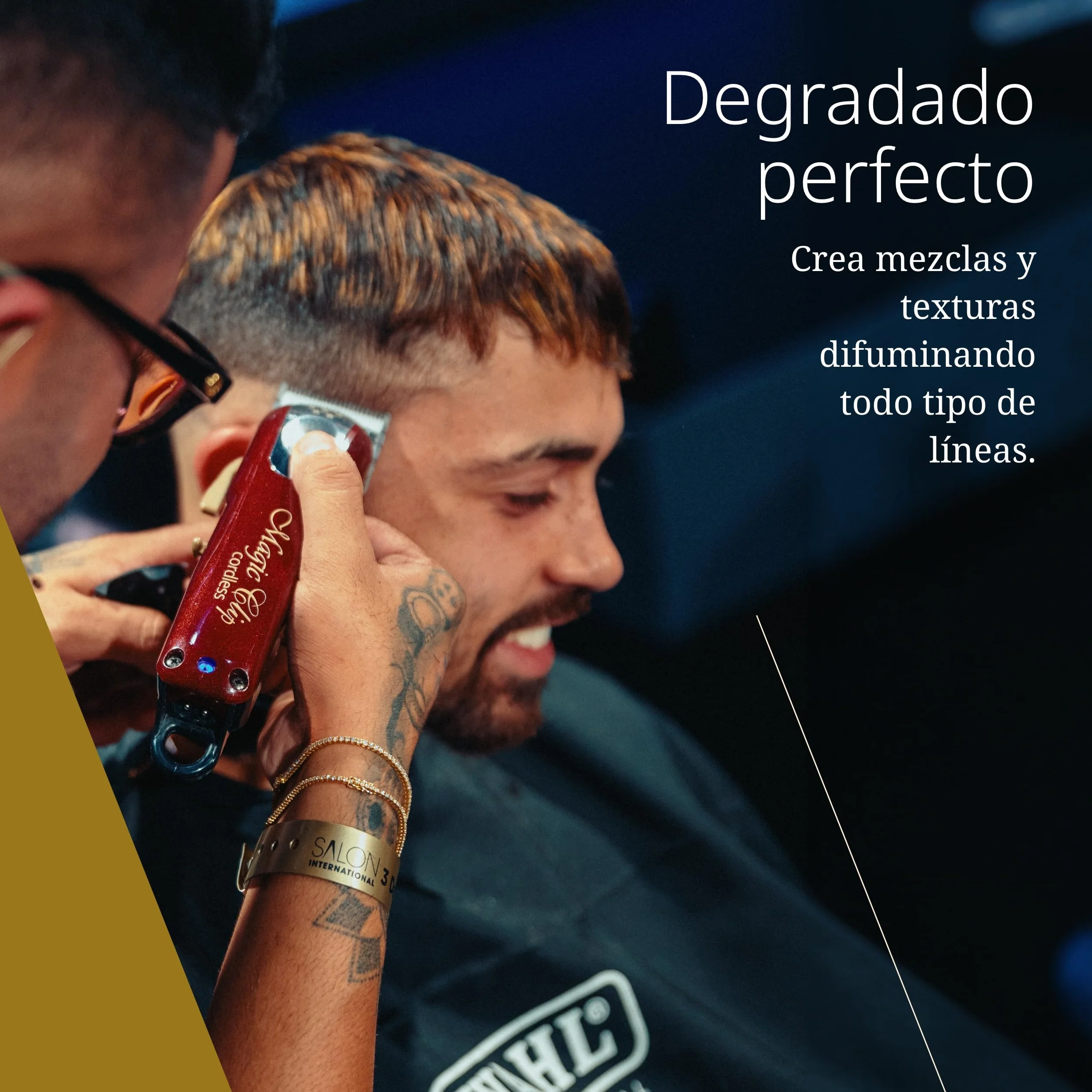 Wahl Cordless Magic Clip Cortapelos para Difuminar Máquina de Cortar Pelo Hombre Rojo