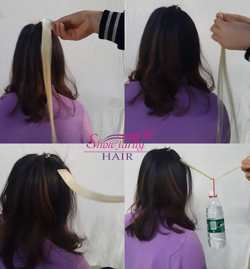 Cinta adhesiva de doble cara super azul 0,8 * 3 yardas para extensiones de pelo humano peluca Toupee
