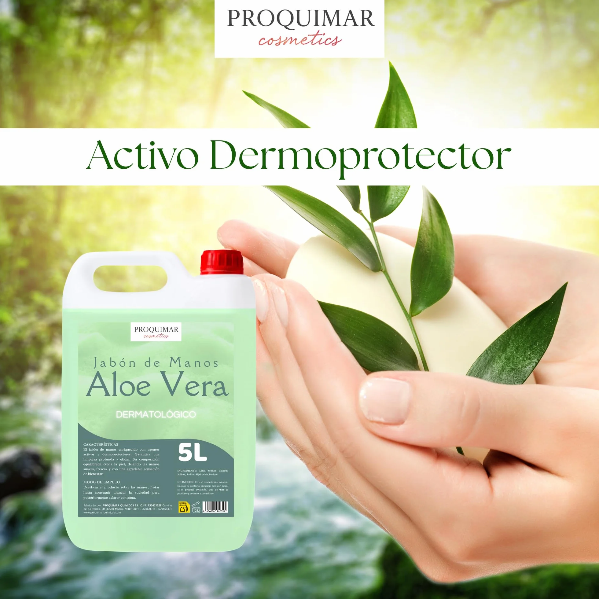 Jabón de Manos 5000 ml Aloe Vera Limpieza Suave Hidratación Total