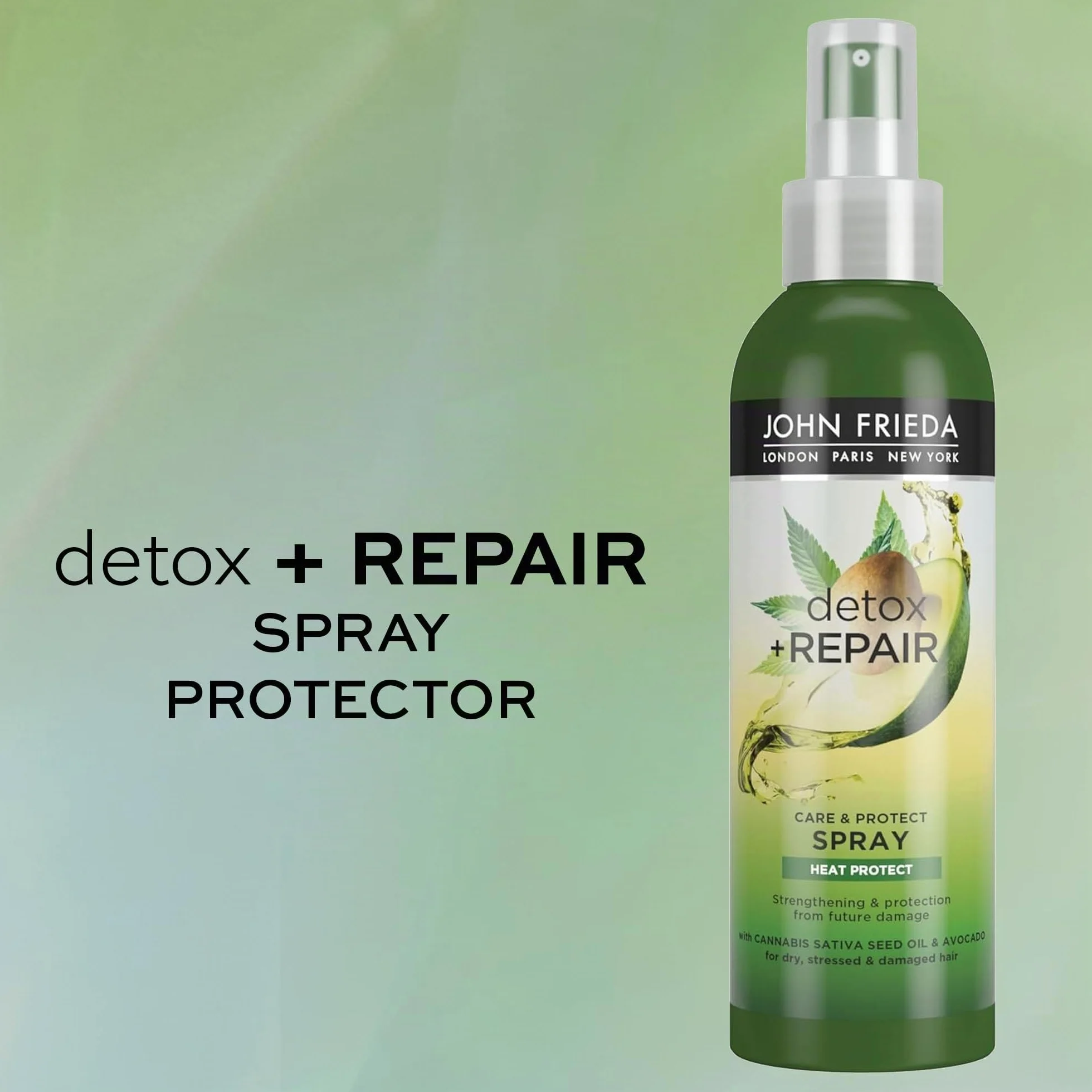JOHN FRIEDA Spray Detox 200 ml Protector de Calor Reparador Cabello Dañado Seco