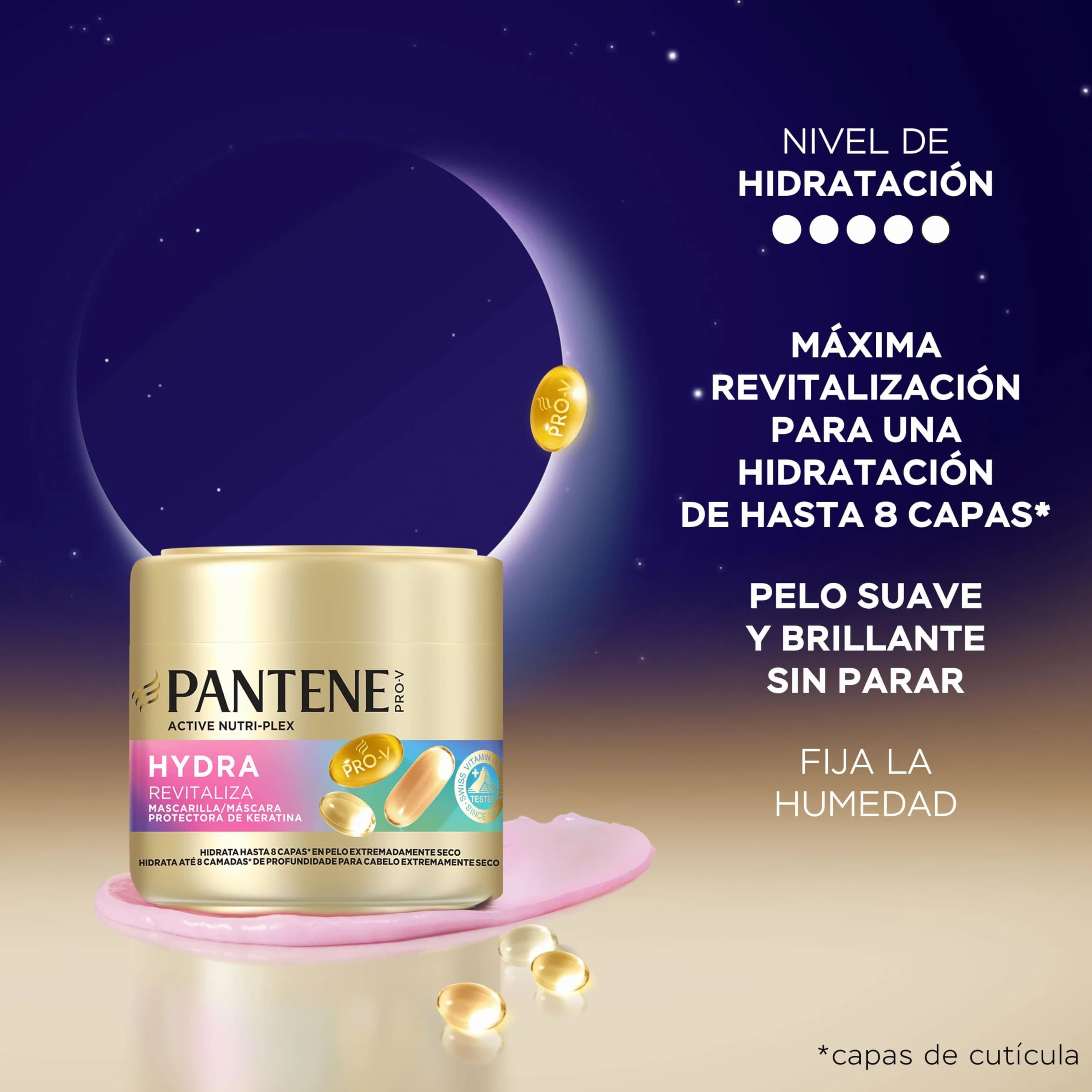 Pantene Pro-V Hydra Revitaliza Mascarilla Protectora de Keratina 300ml Pelo Extremadamente Seco