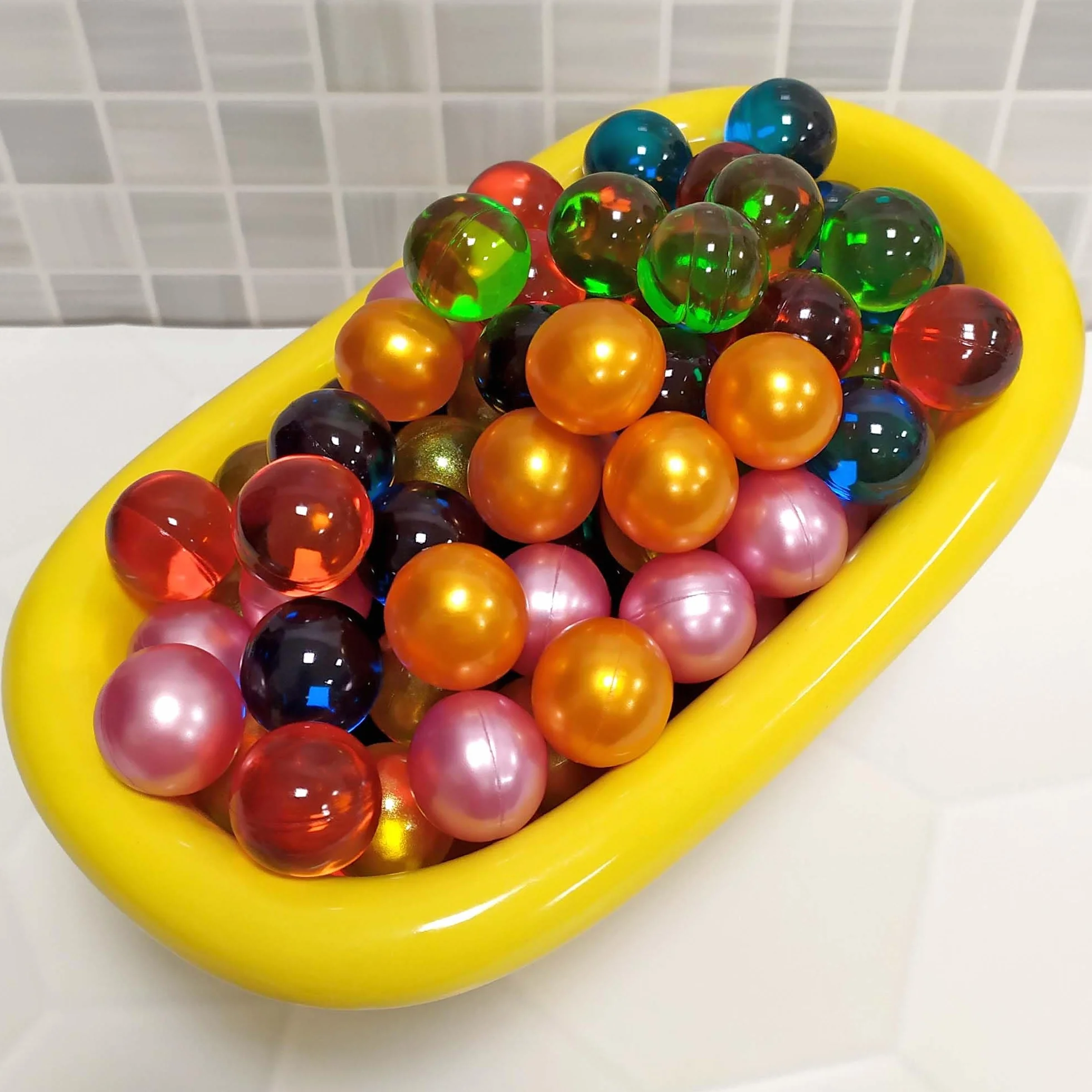 Caja regalo Perlas de baño con aromas surtidos - Aceite de soja - Hidratante y aromática - 70 unidades