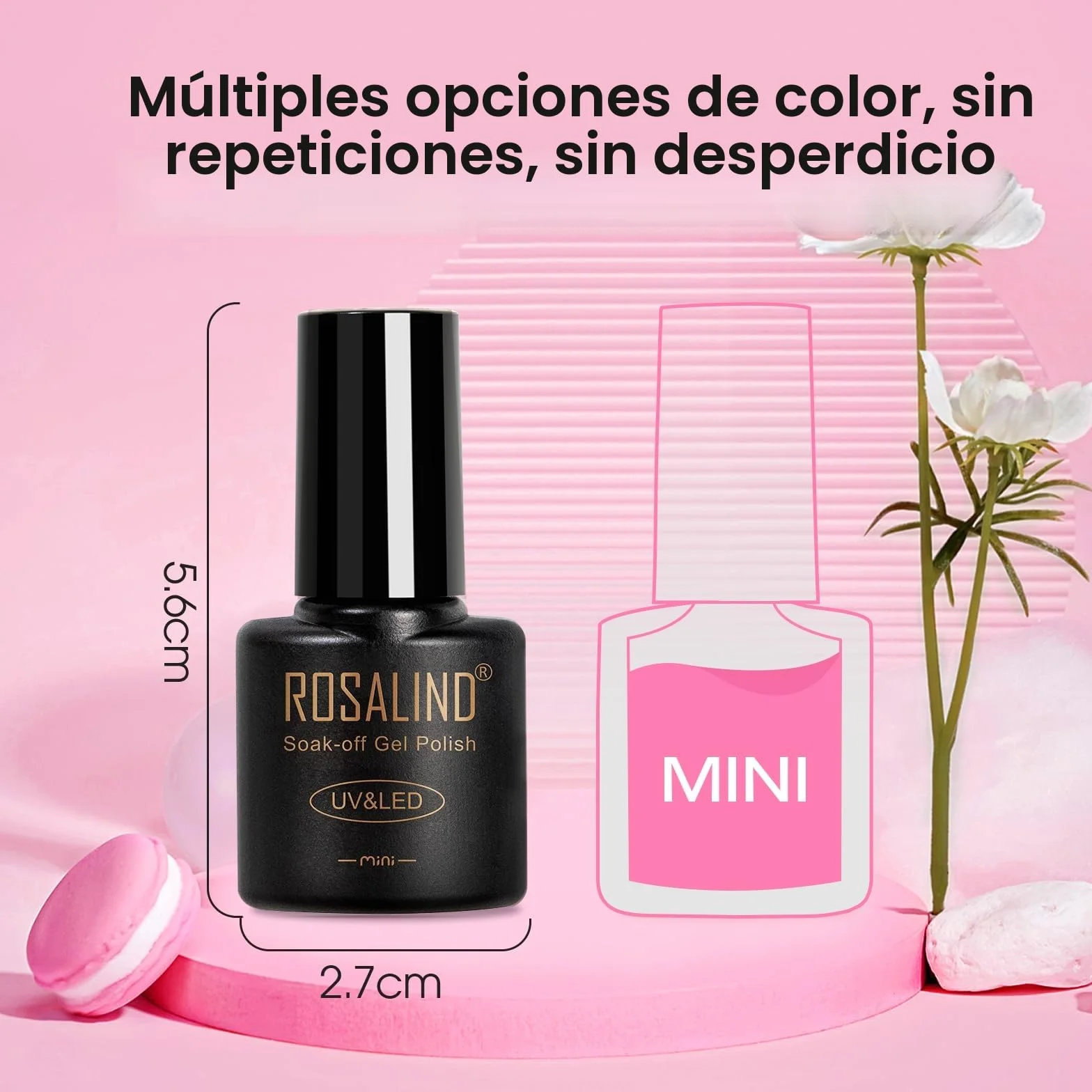 ROSALIND Esmaltes Semipermanentes Pastel 12 Colores Azul Verde Morado Rosa Amarillo Nude Macarrón Uñas UV LED