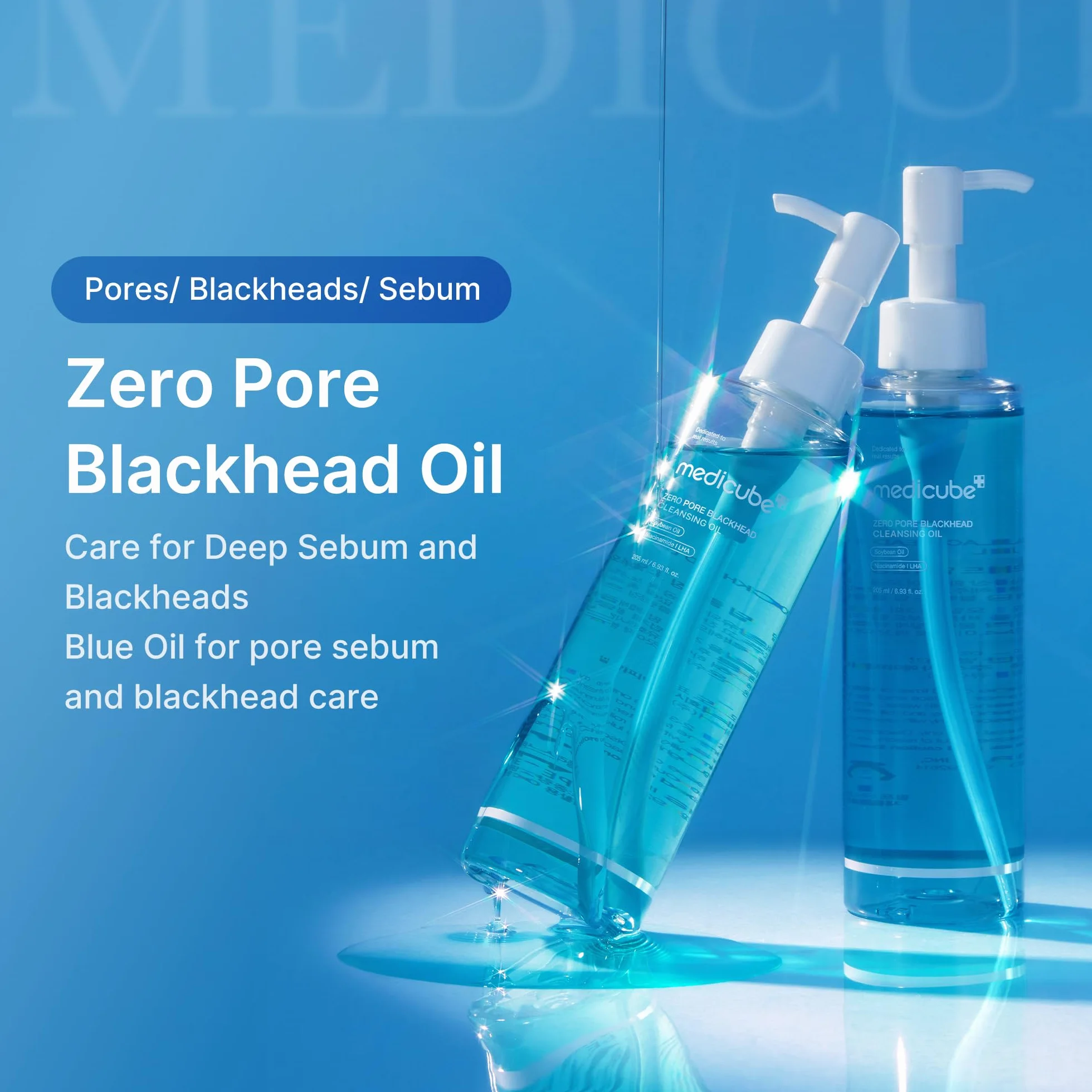 Medicube Aceite Desmaquillante Zero Pore Blackhead Limpiador Facial Hidratante 205ml