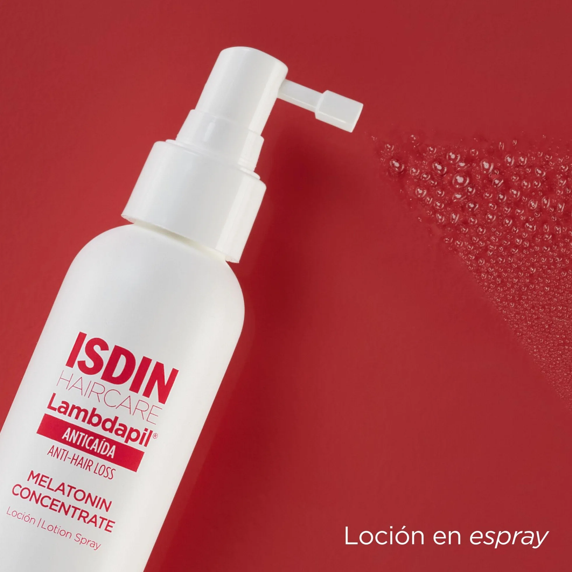 ISDIN HAIRCARE ANTICAÍDA LambdapilAnticaída Loción, Loción Anticaída Que Ayuda A Reforzar El Cabello Y Reducir Su Caída, Mejora El Volumen, Con Melatonina, Biotina y Adenosina - 100 ml