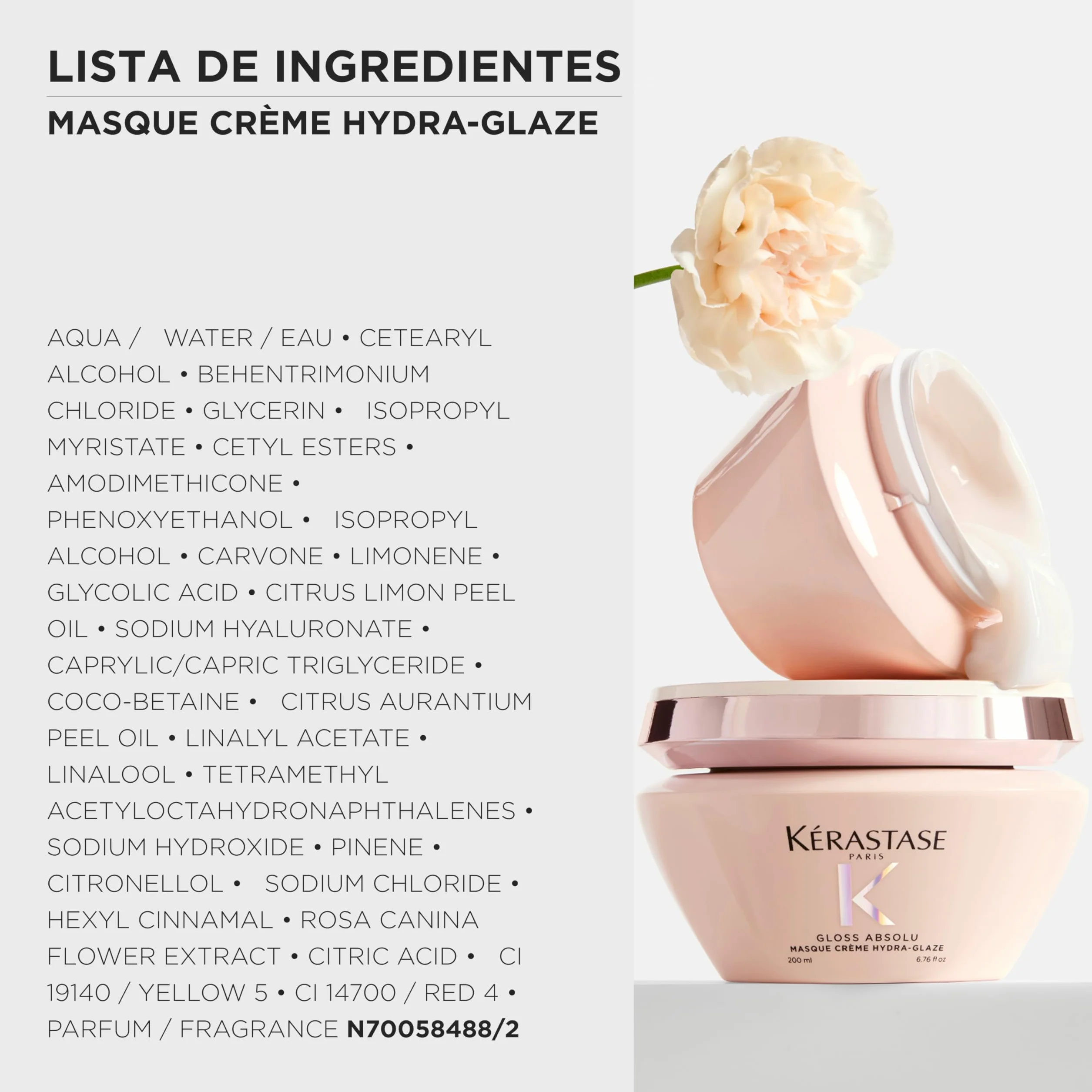 Kérastase Gloss Absolu Masque Crème Hydra-Glaze Mascarilla Cabello Encrespado 200 ml