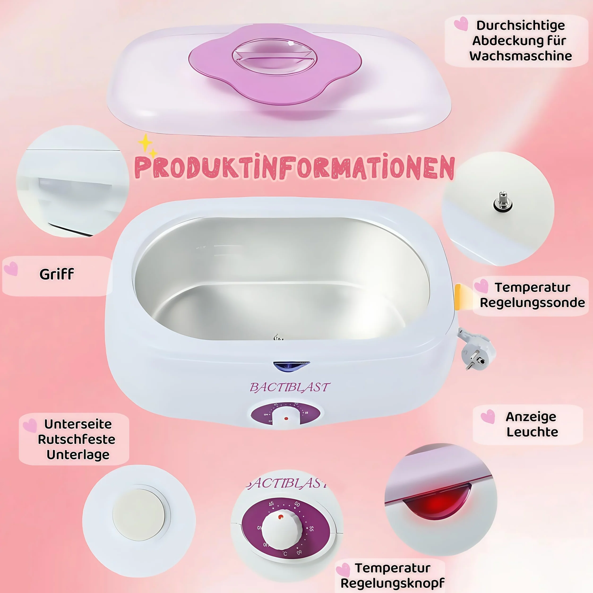 Máquina de cera para manos y pies con hidratación para otoño e invierno - Baño de cera de 5000 ml, kit de calentamiento y hidratación de cera de rápida fusión, disfrute