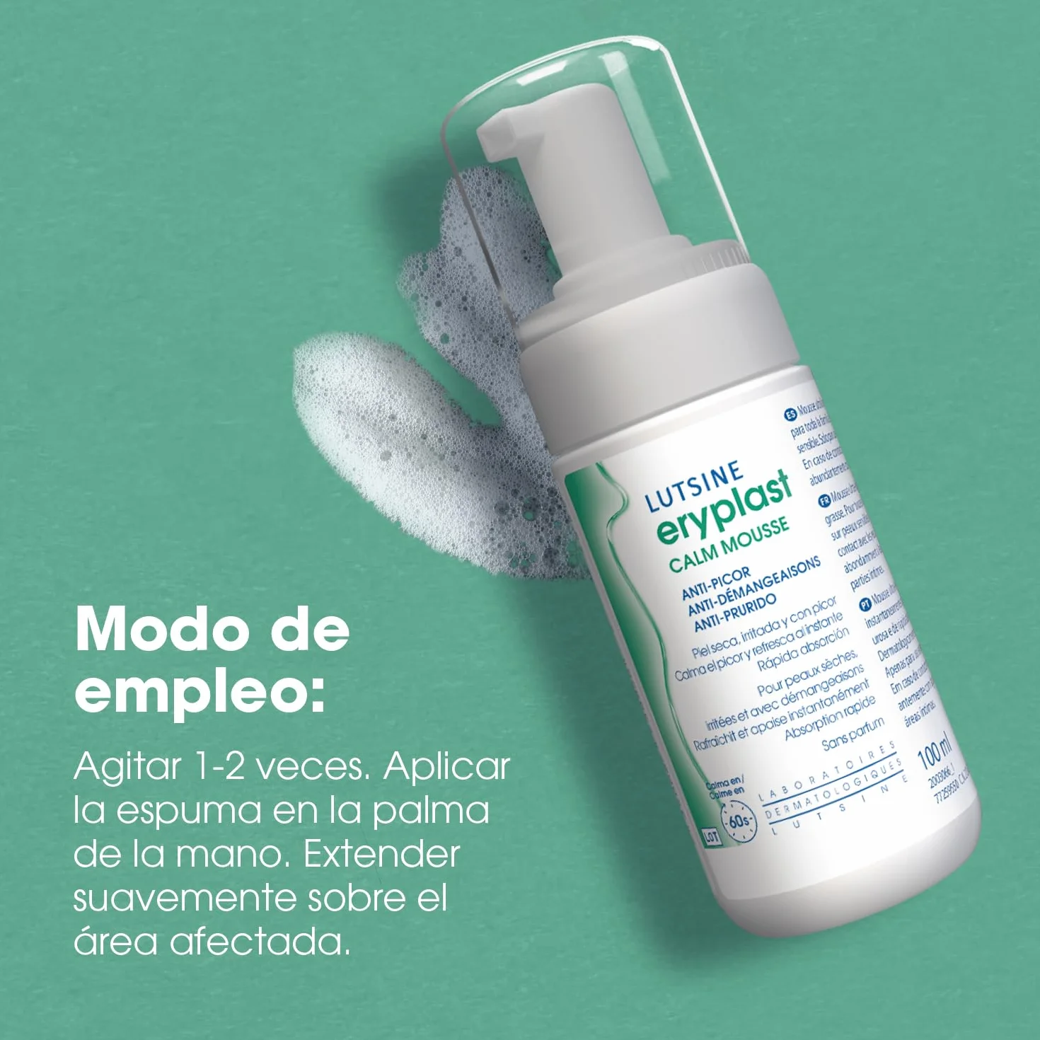 Eryplast CALM Mousse Anti Picor - Espuma Alivio Picor Inmediato 60 Segundos Piel Seca Irritada
