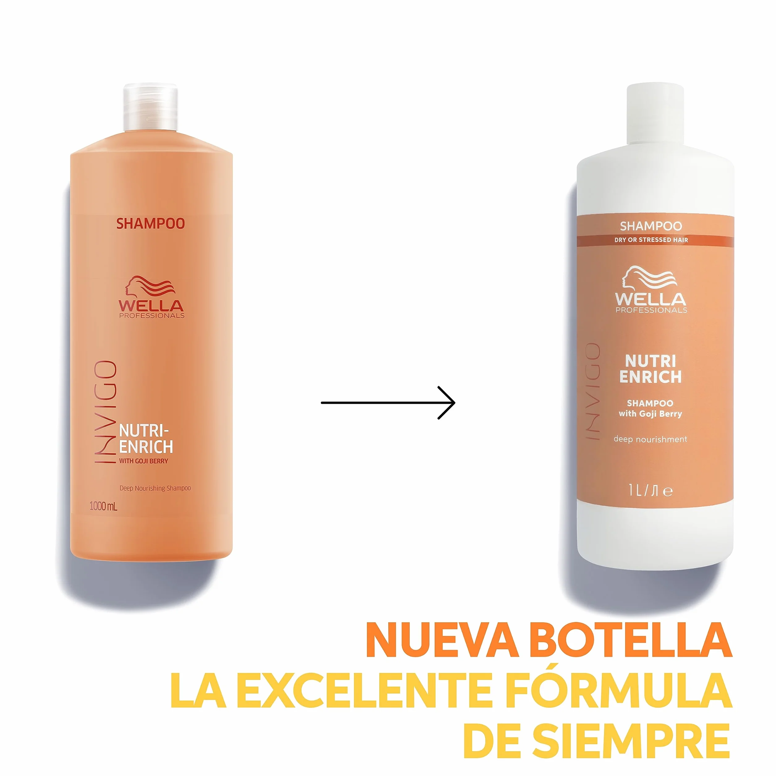 Wella Professionals Invigo Nutri Enrich Champú nutritivo ácido oleico bayas goji restaura cabello seco dañado