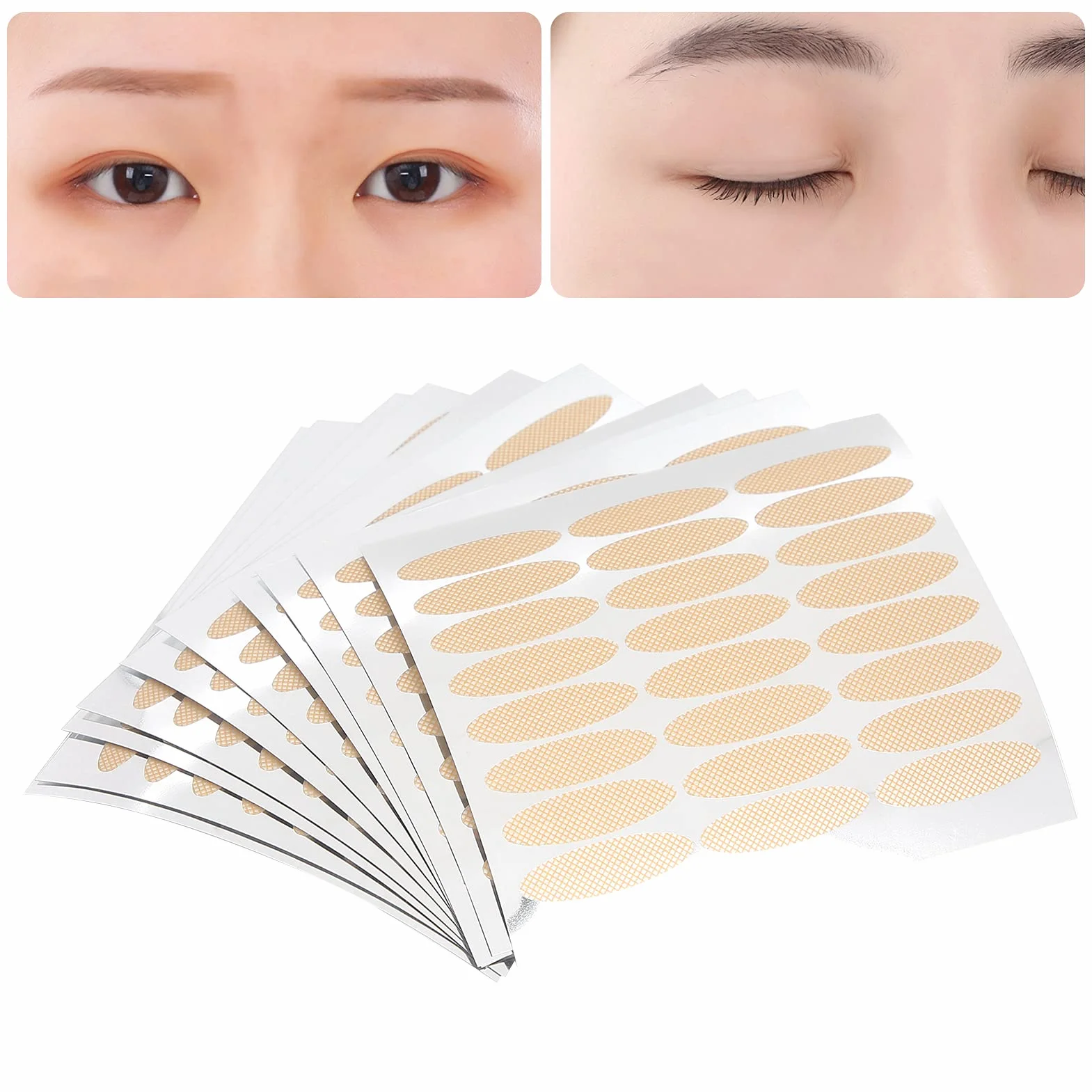 Cinta de Párpados Invisible Natural 240 Pares Transpirable Autoadhesivo Decoración Ojos Grandes