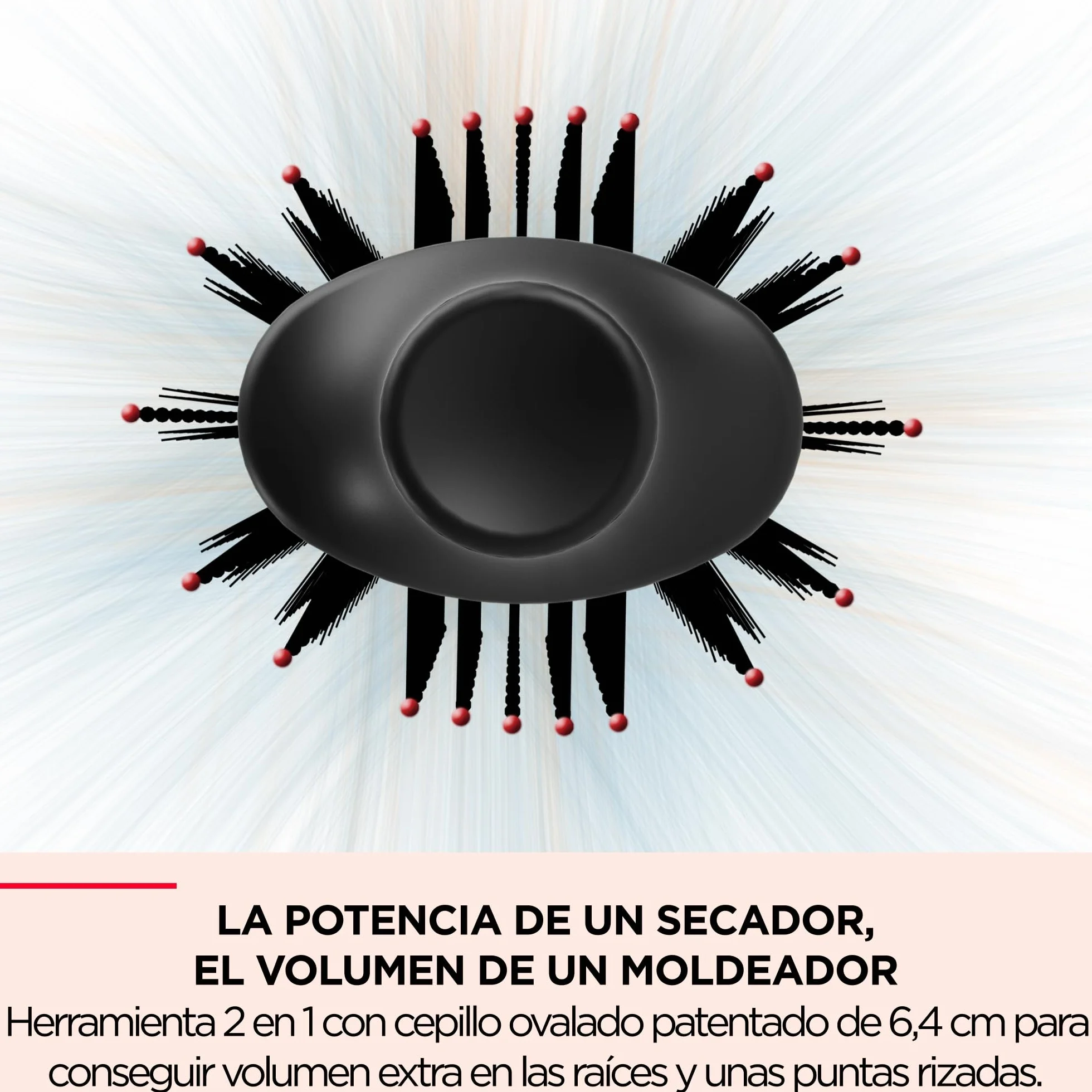 Revlon One-Step Plus Voluminizador Cabezal Desmontable Titanio Cerámica Cerdas Mixtas Carbón Activado