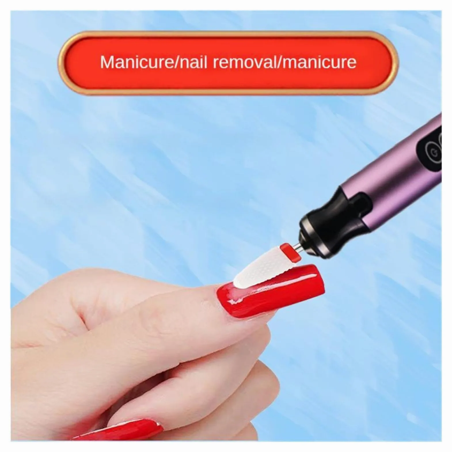 Torno para Uñas Taladro eléctrico for uñas, Juego de Fresas for manicura Profesional, Brocas for uñas, removedor de Esmalte de Gel, manicura artística for uñas(Silver)