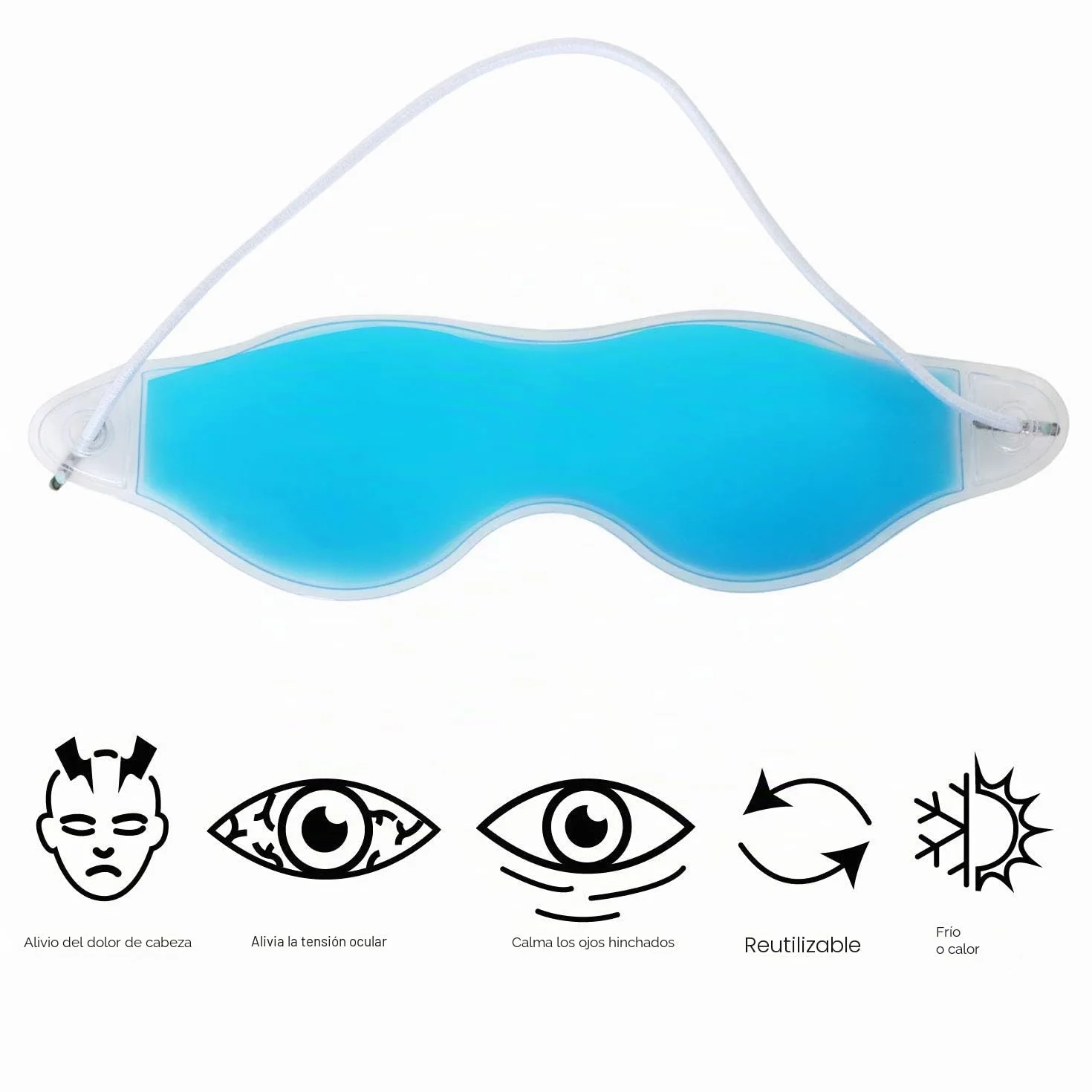 TRIXES Máscara de Gel Fría-Caliente para Ojos Alivio Tensión