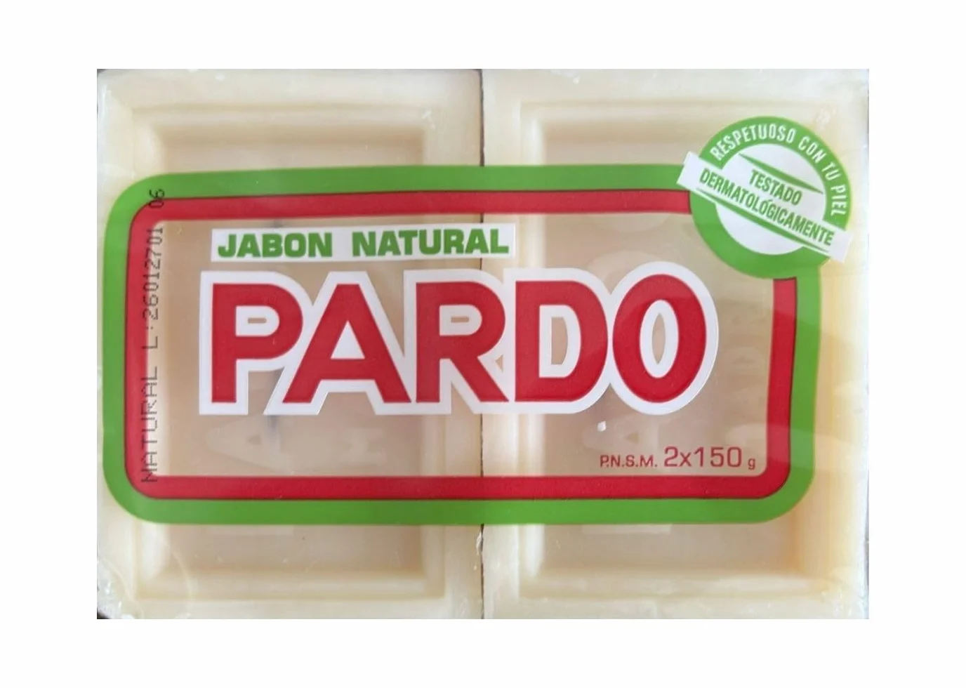 Pardo Jabón en Pastilla Blanco 150g Pack 2 – Limpieza Suave y Tradicional para Manos y Ropa