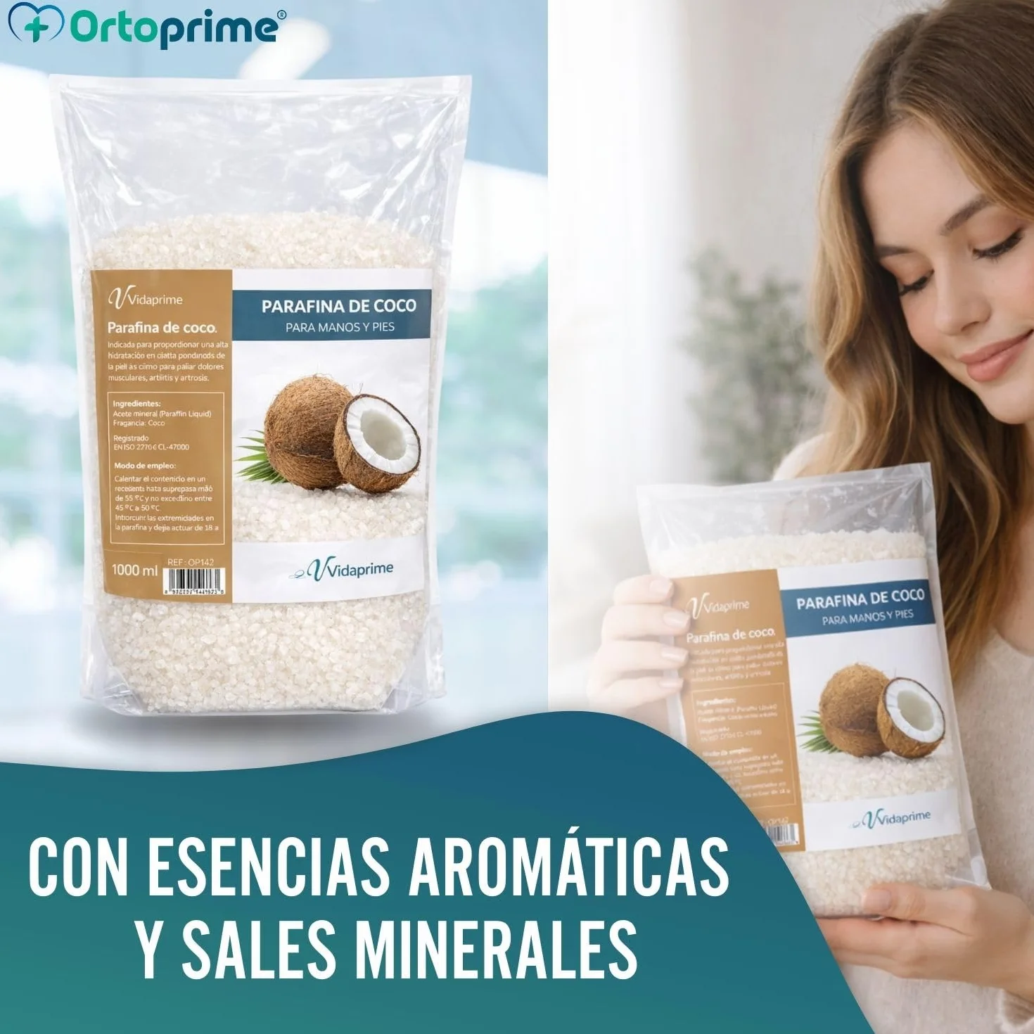 Parafina para Manos y Pies Pack 3x3000ml Profesional Hidratante Coco
