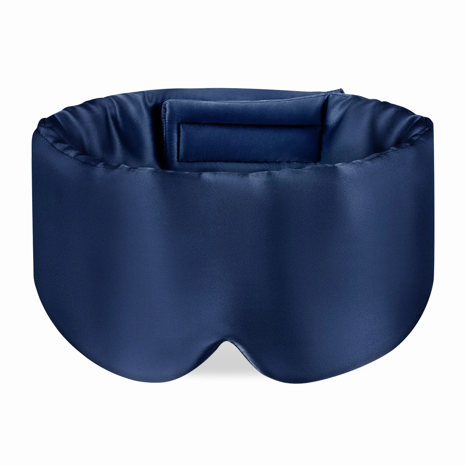 Antifaz para dormir 100% seda de morera con banda ajustable azul marino