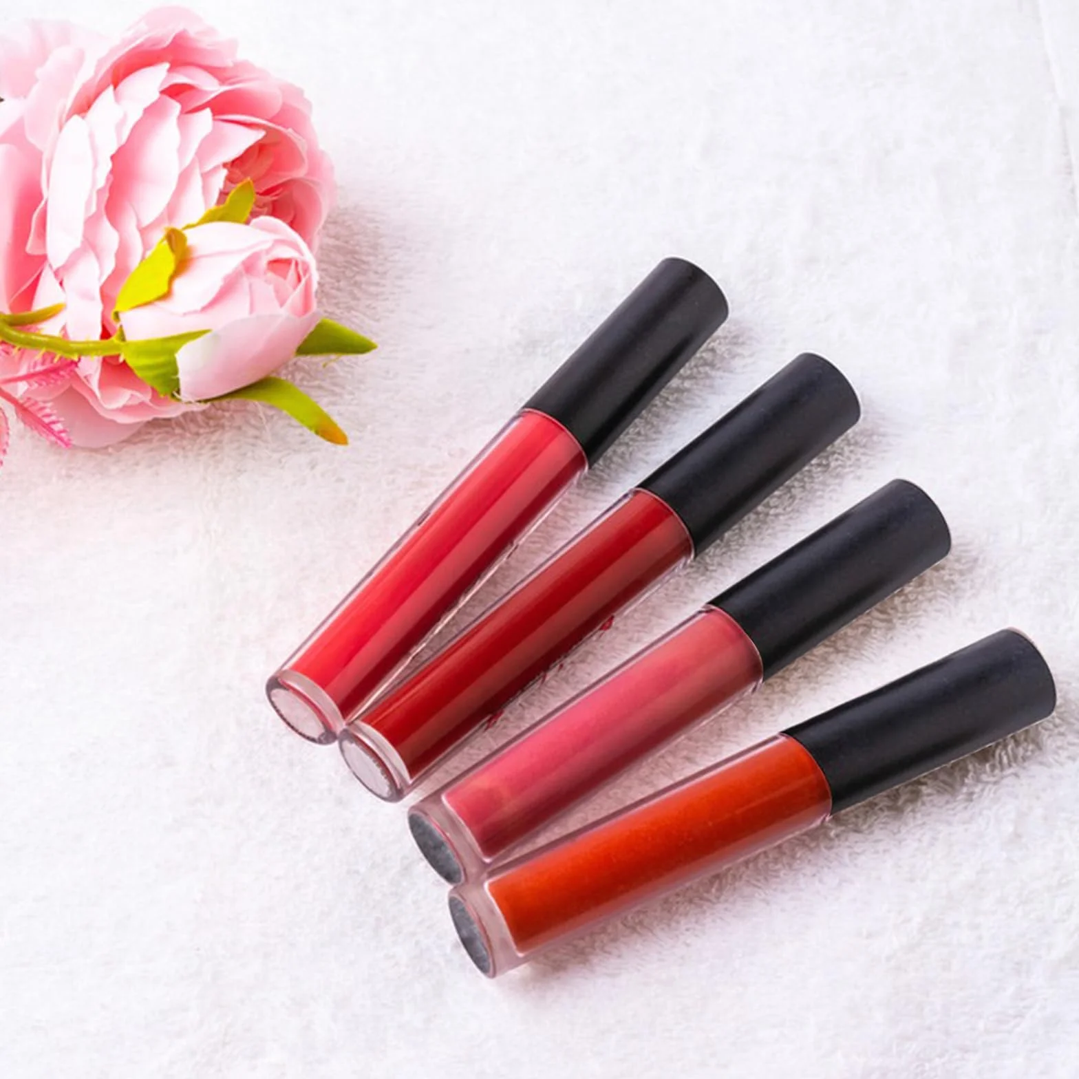 CHENYU 12 Piezas Tubos de Brillo de Labios Vacíos Recargables 10 ml Negro Claro con Tapa a Prueba de Fugas