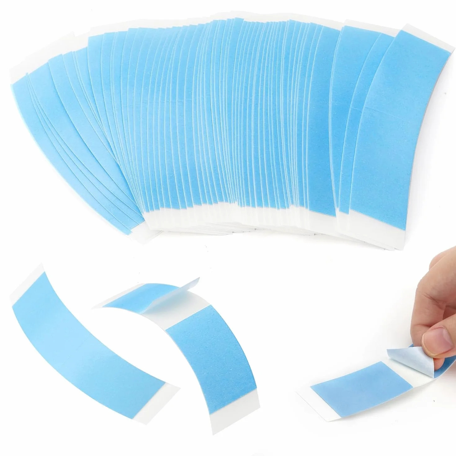 60pcs Cinta Adhesiva Peluca Impermeable de Doble Cara para Pelucas de Encaje
